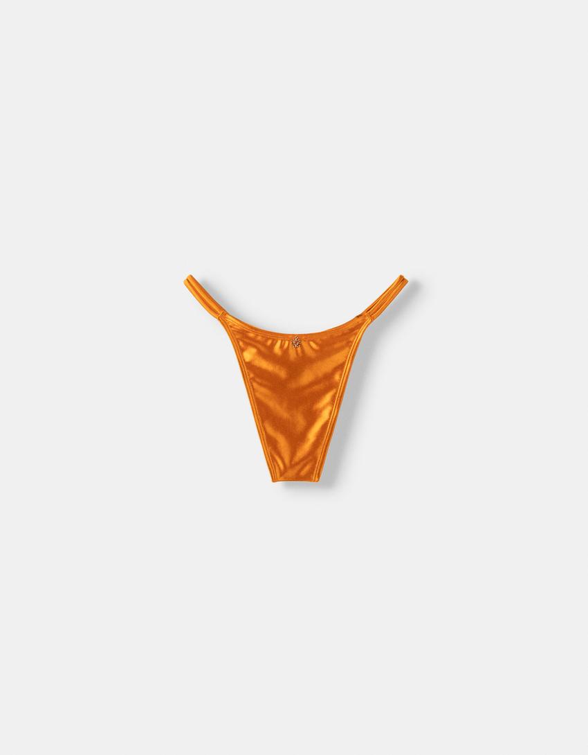 Bas de bikini-Orange-4