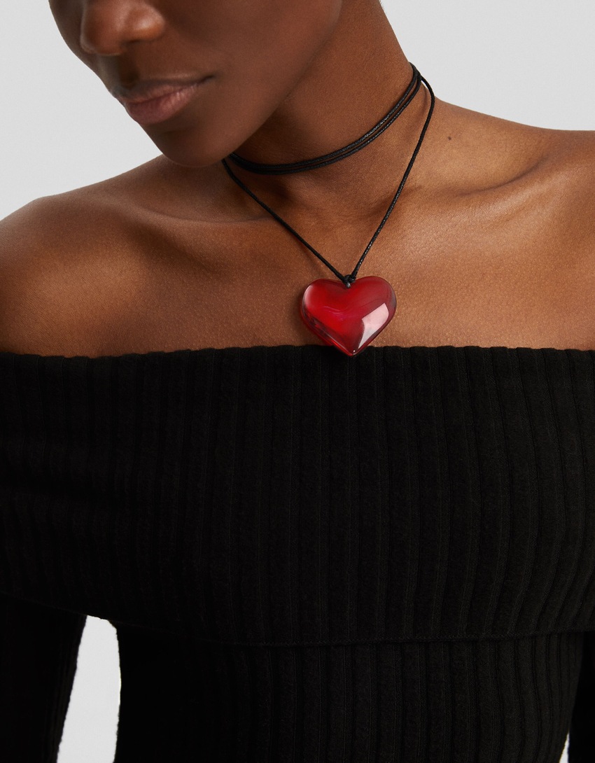 Collar corazón-Rojo-1