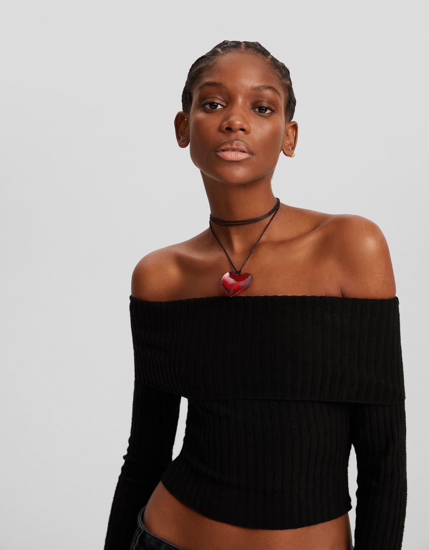 Collar corazón-Rojo-3