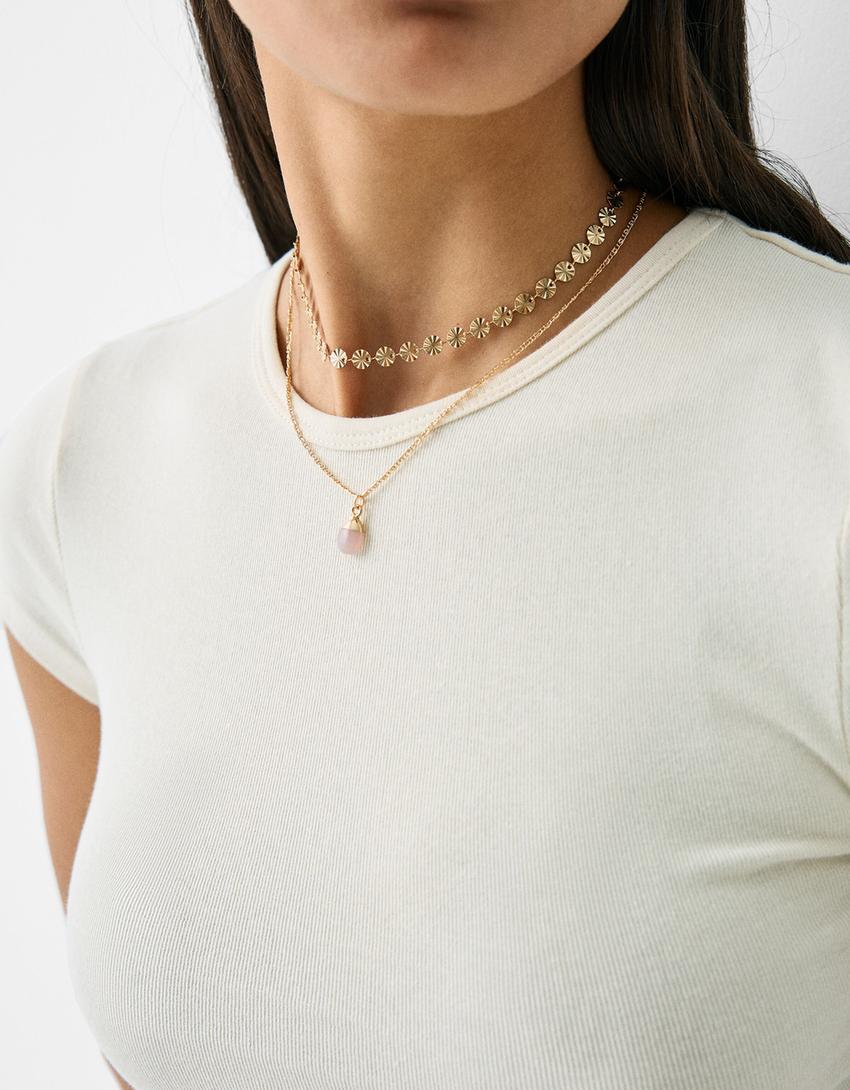 Lot 3 colliers spirale-Or-1