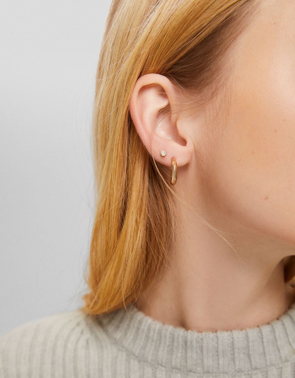 Faux on sale hoop earrings