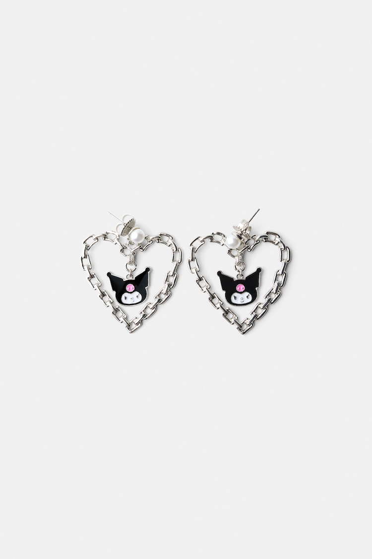 Kuromi heart earrings