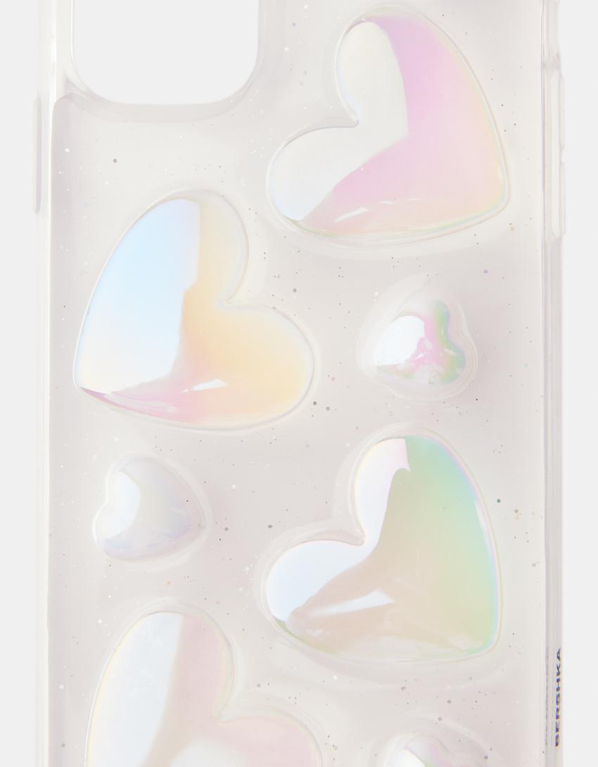 حافظة آي فون بقلب قزحي-متعدد الألوان-3