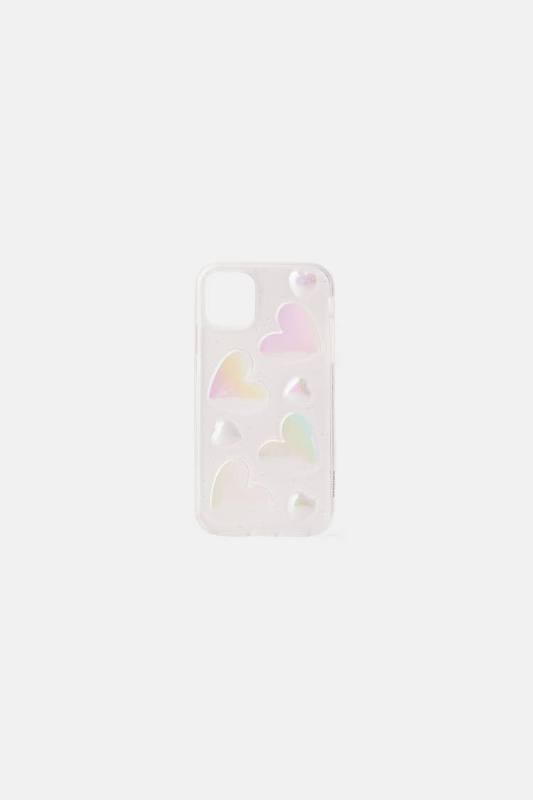 Capa de telemóvel iPhone corações iridescentes