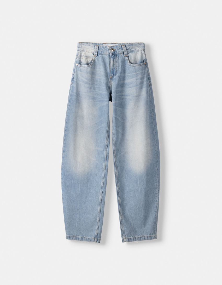 Jean baggy barrel-Bleu lavé-4
