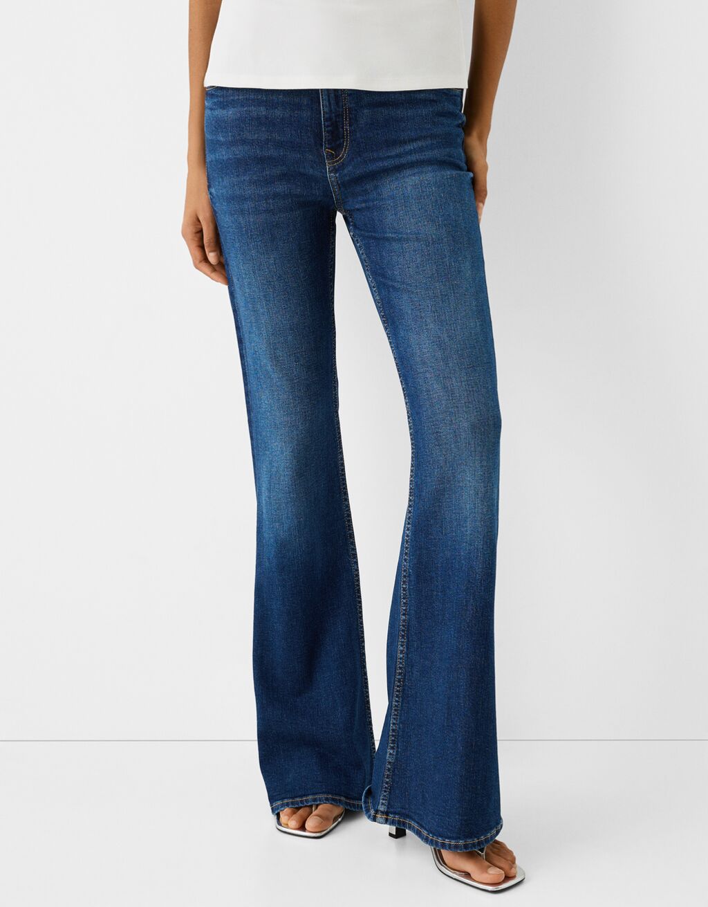 women's high-waisted bell-bottom jeans - Unique Low Prices, 2024