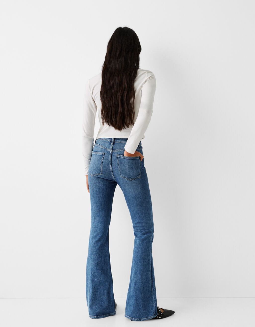 Jeans flare-Azul lavado-1