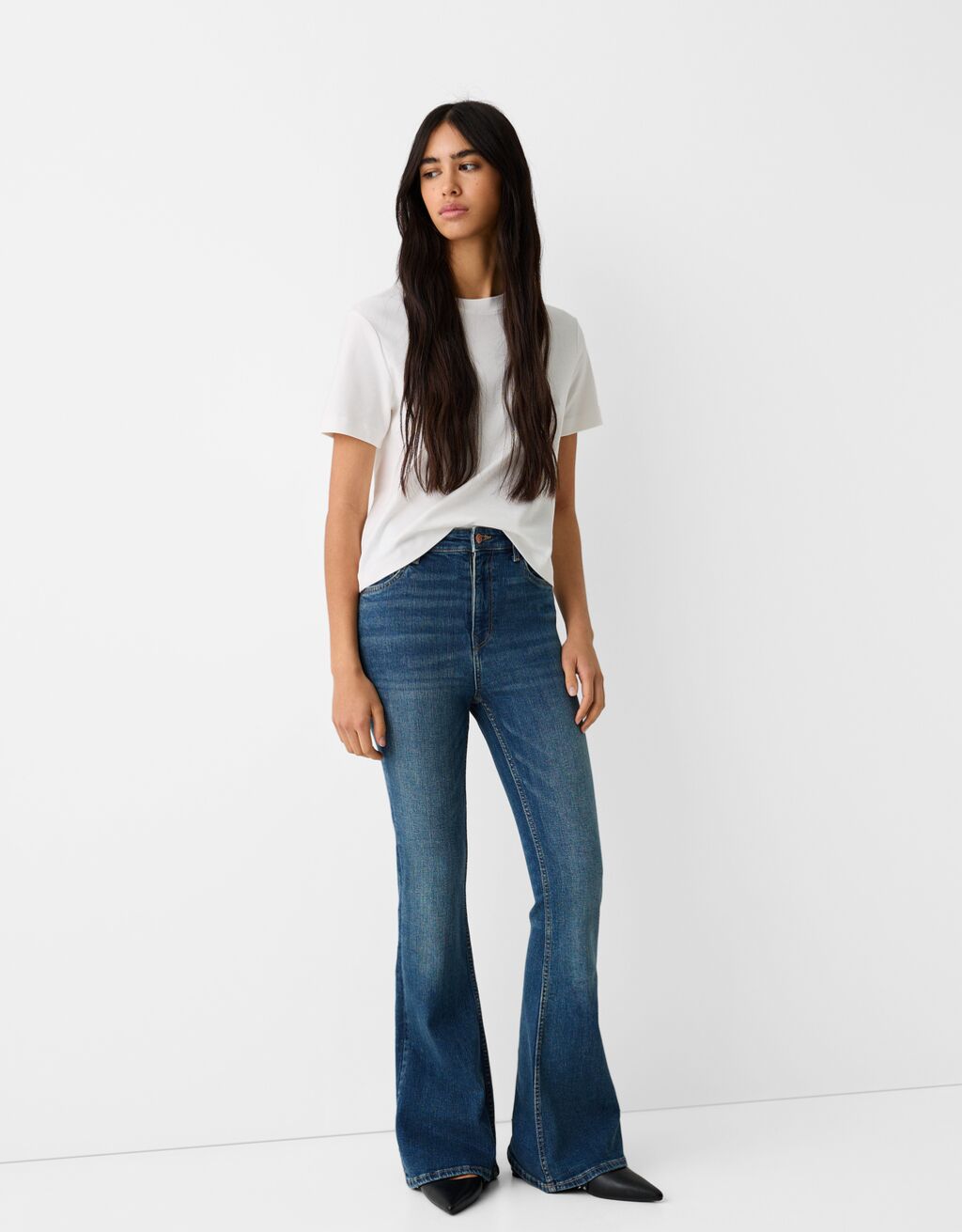 Flared jeans-Washed out blue-0