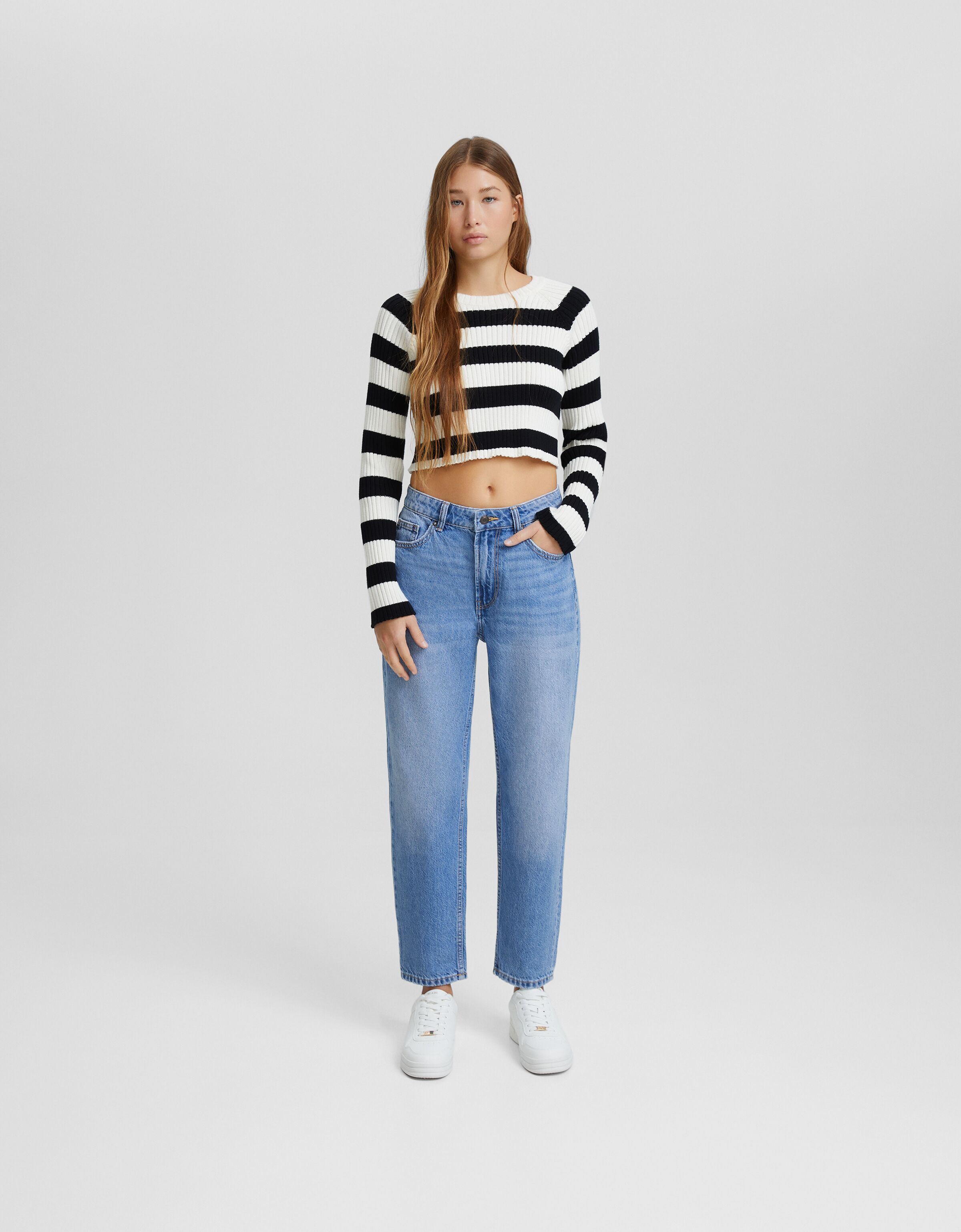 Bershka store mum jeans