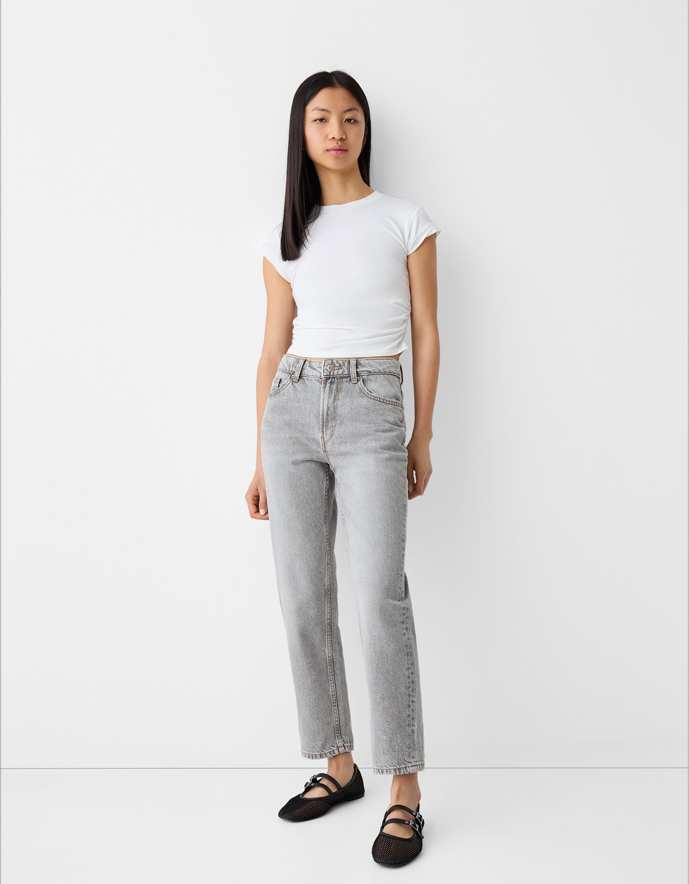 Bershka jean cheap mom taille haute