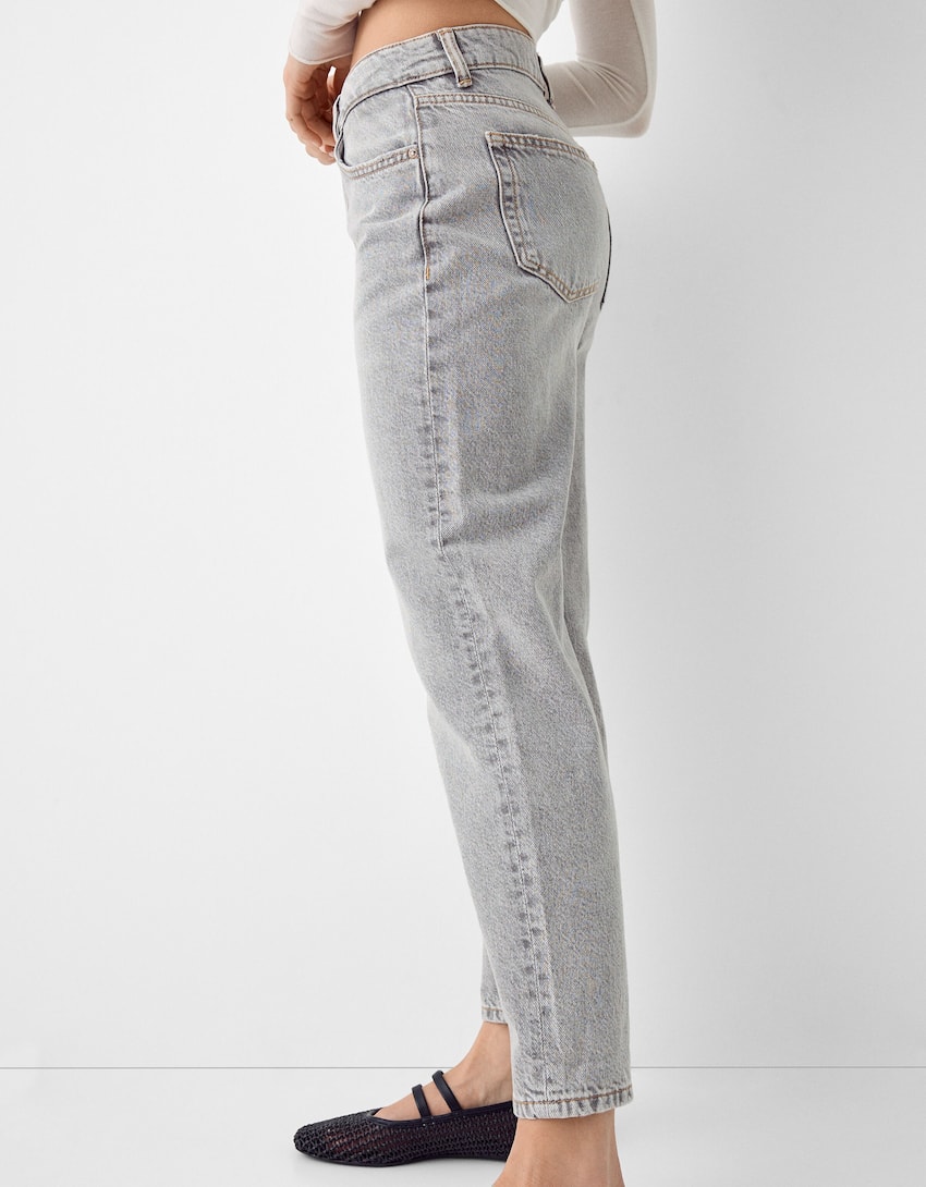 Mom jeans-Grey-5