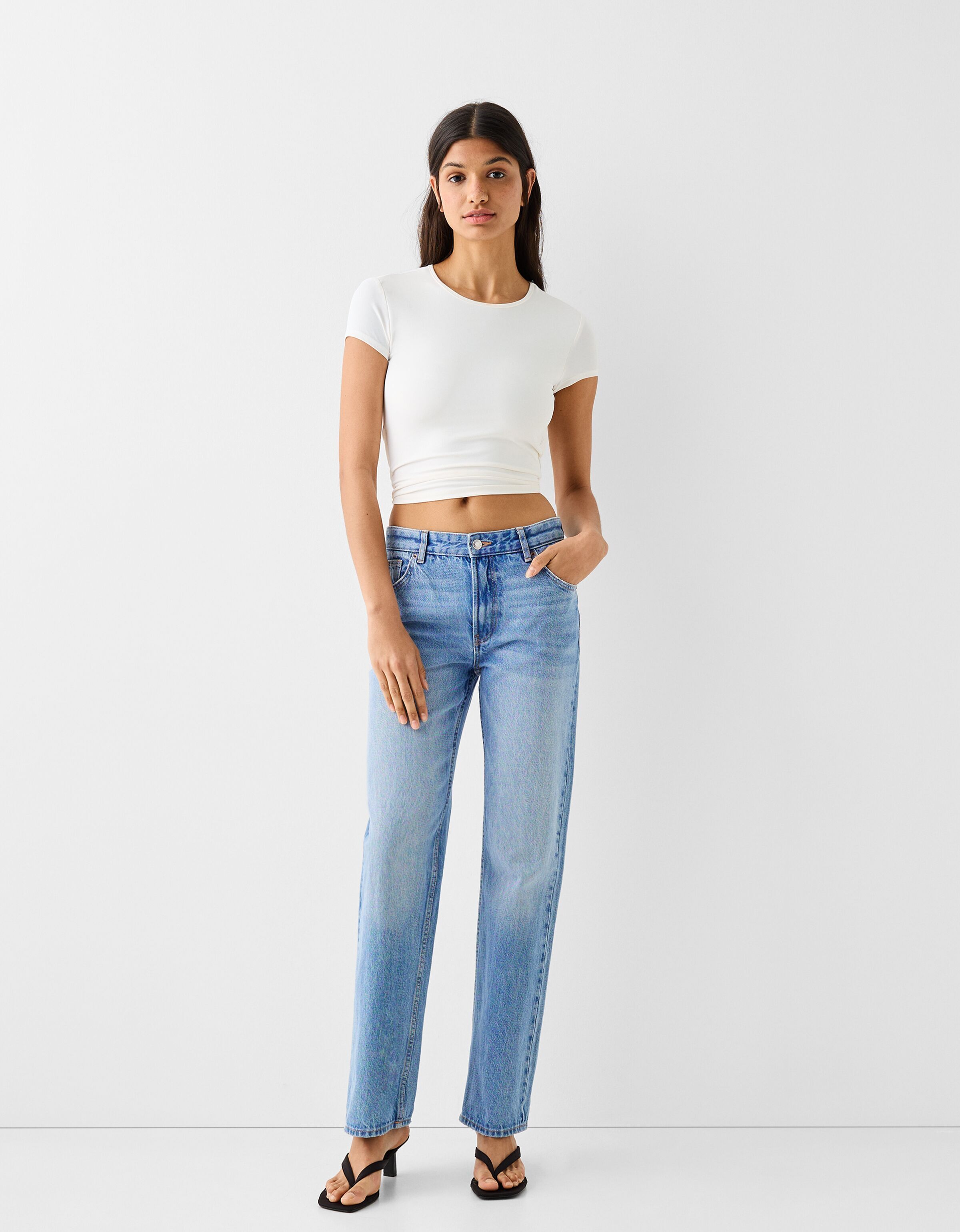 Pantalones vaqueros mujer bershka on sale