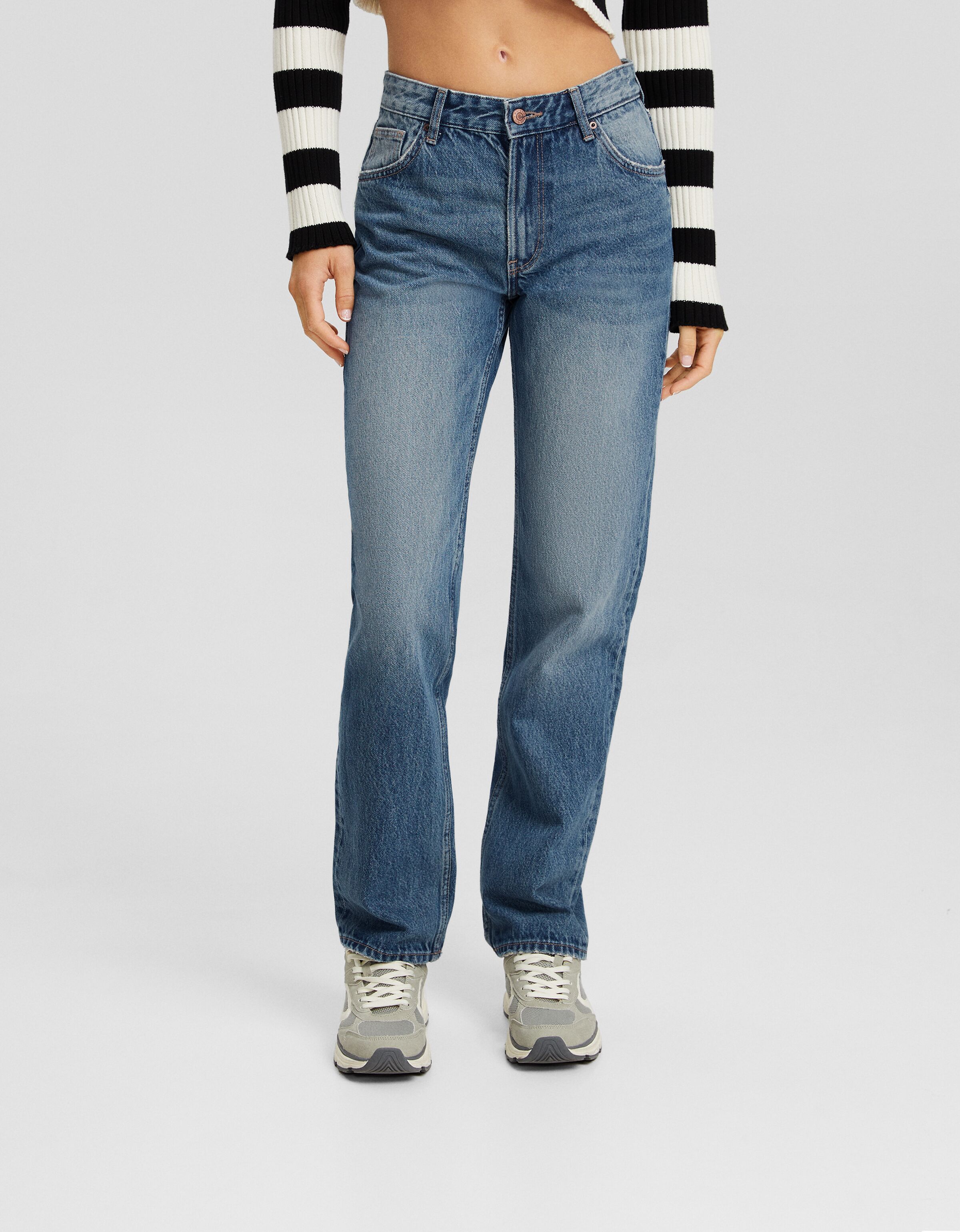 Straight fit jeans - Women | Bershka