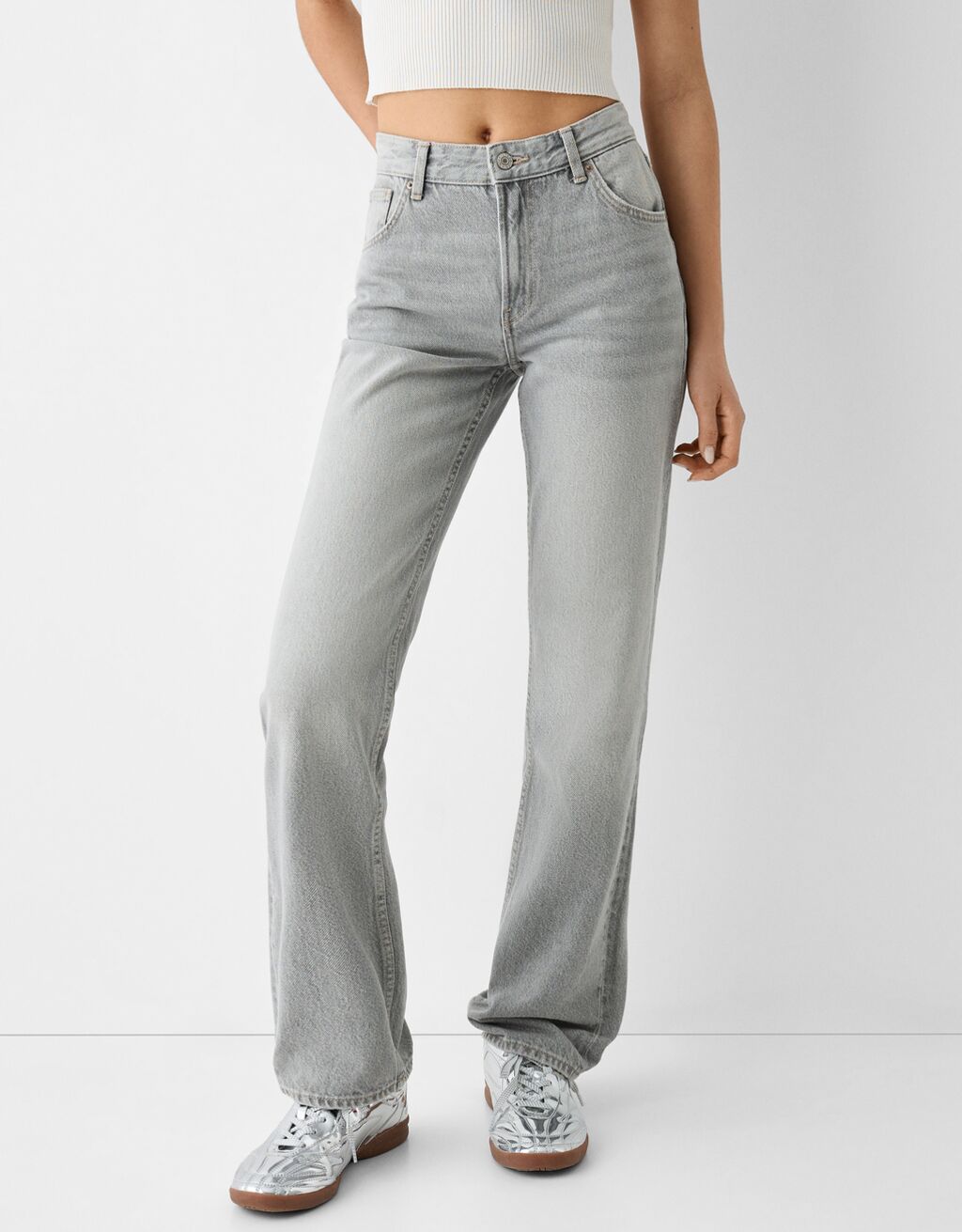 Straight jeans bershka 2025