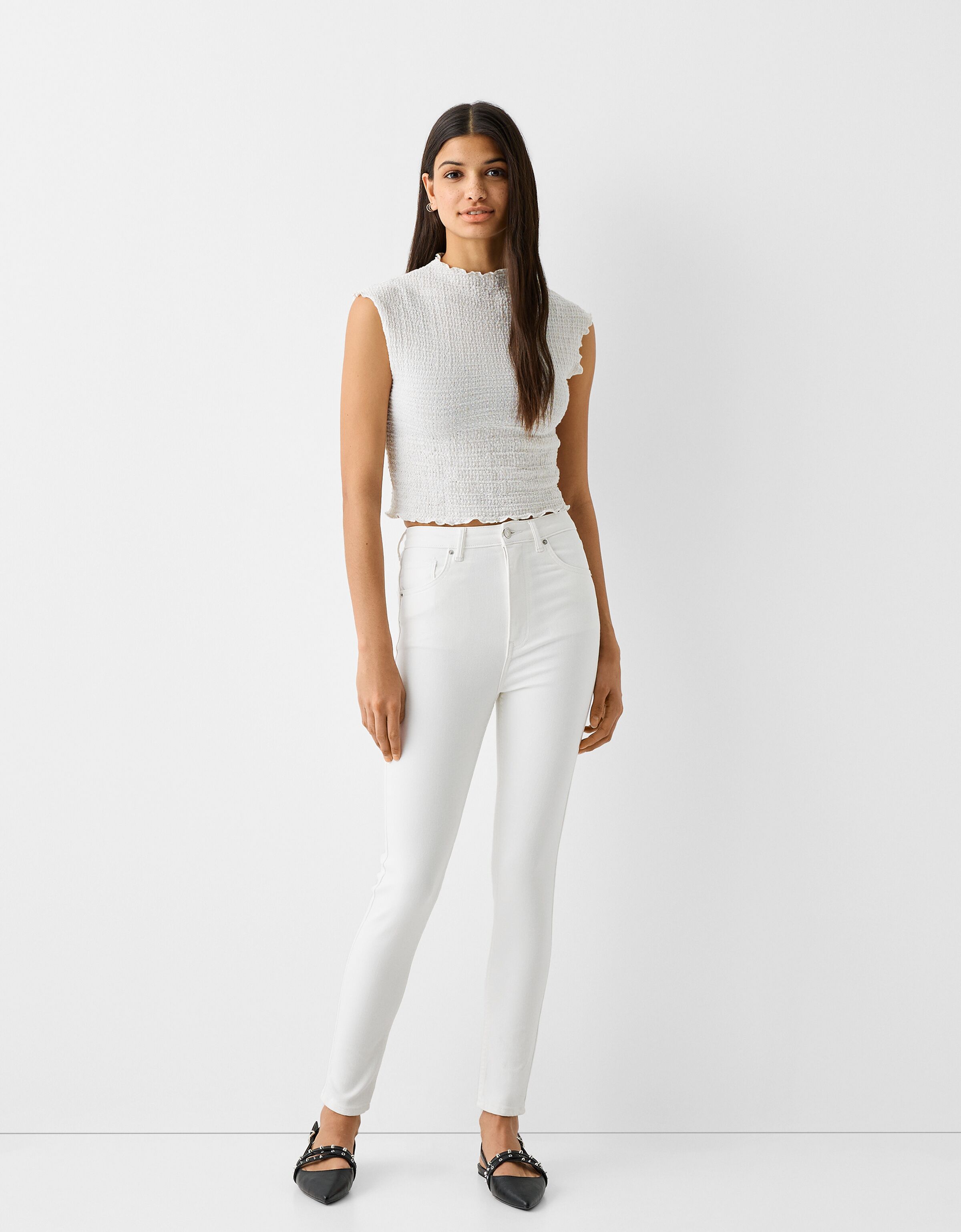 Pantalones bershka tiro online alto