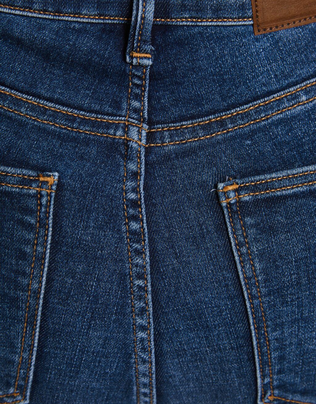 Super high waist skinny jeans-Blue-6