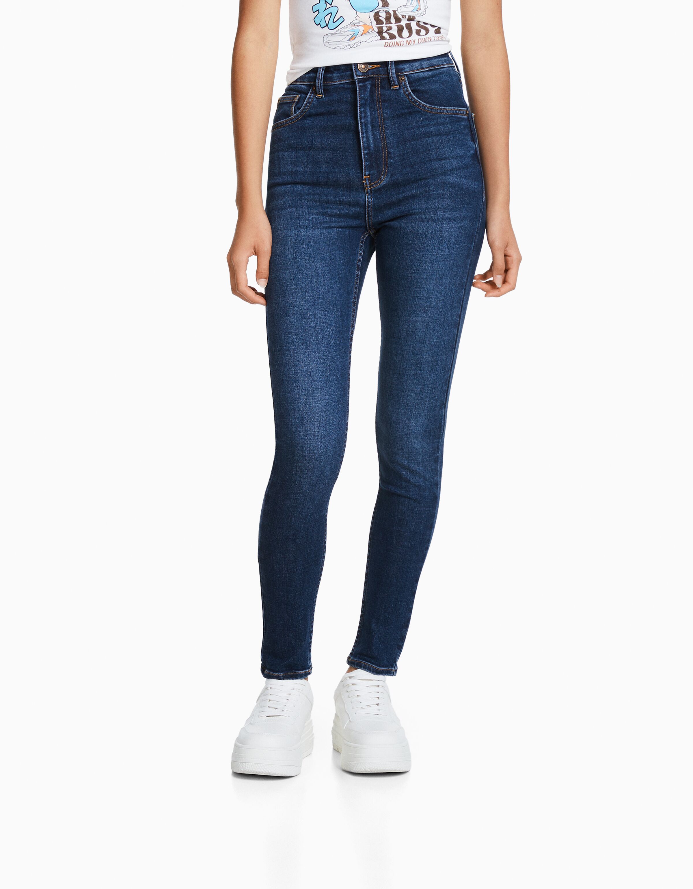 Bershka skinny sale low rise