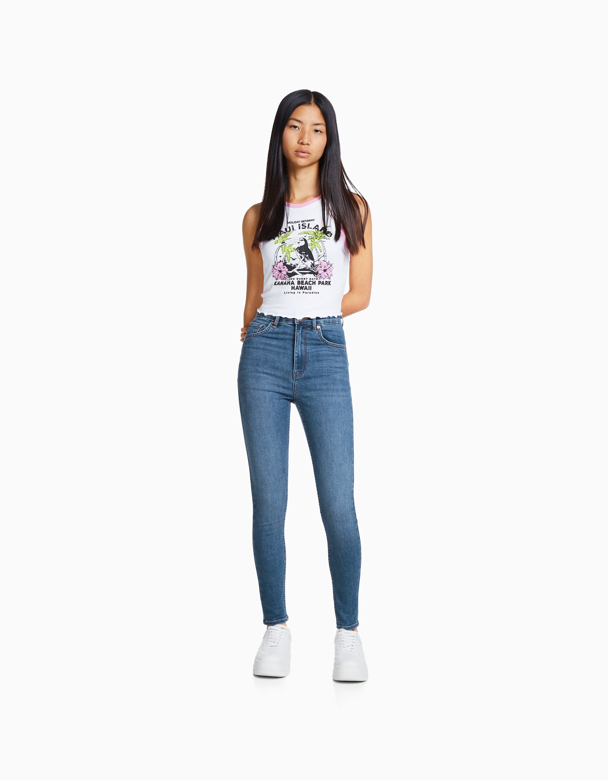 Jeans & Trousers | Mom fit Bershka denim jeans | Freeup