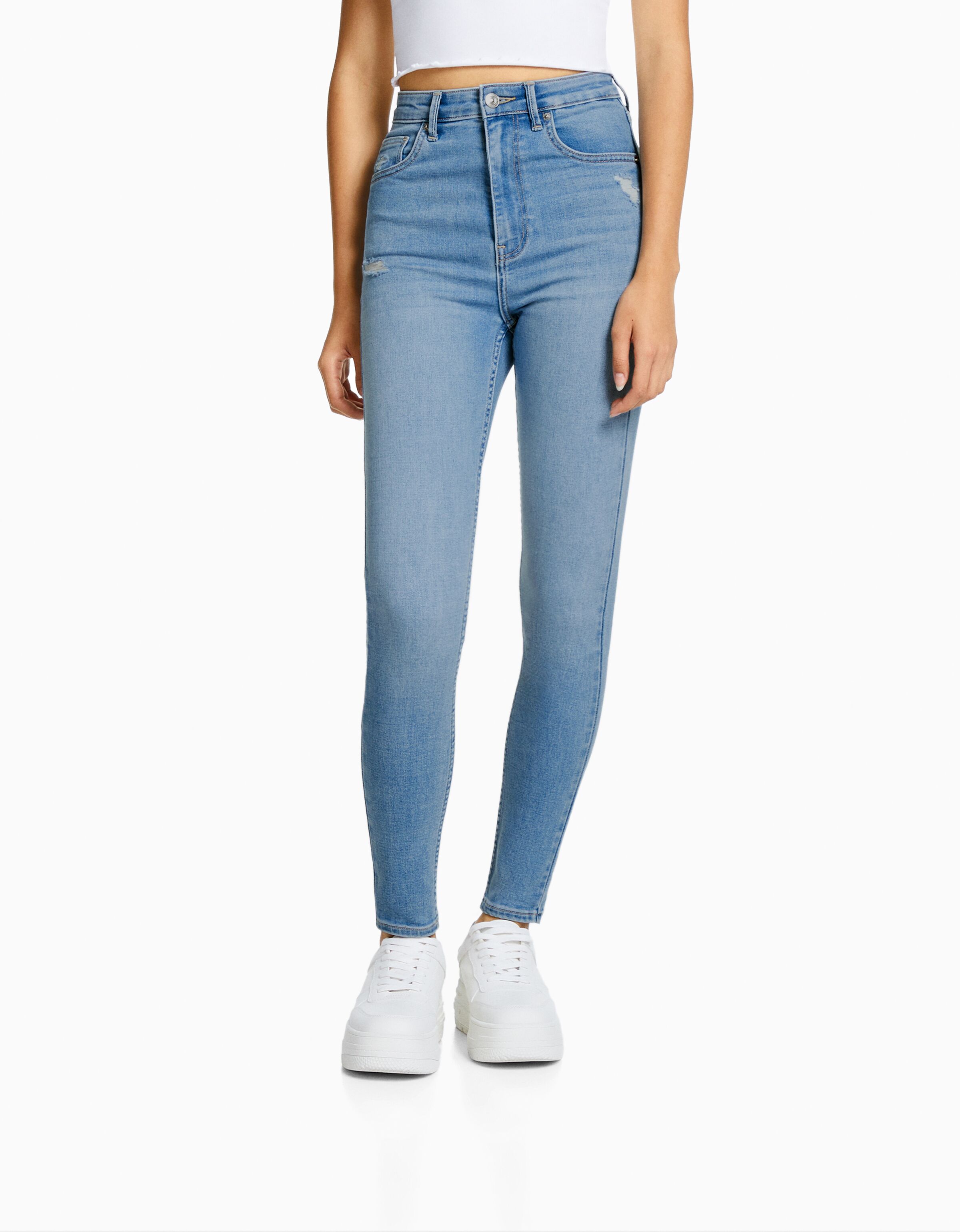 Super high waist skinny jeans