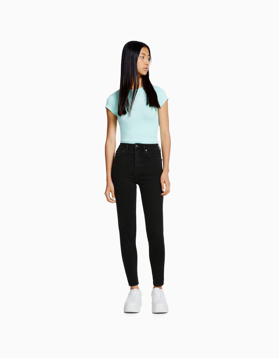 Super high waist skinny jeans