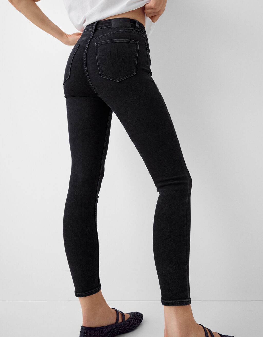 Super High Waist Skinny Jeans Women Bershka 