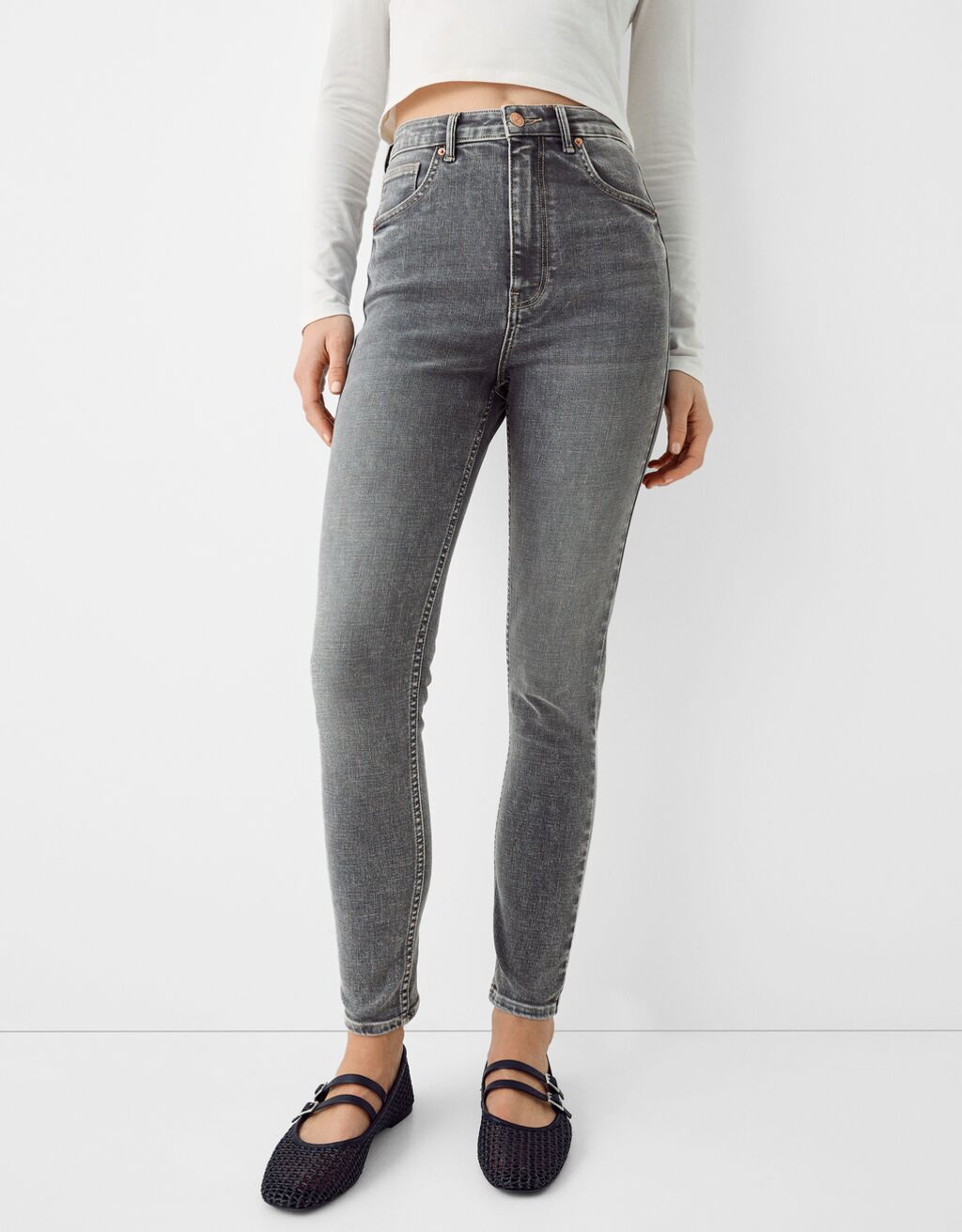 Bershka skinny high waist hot sale jean