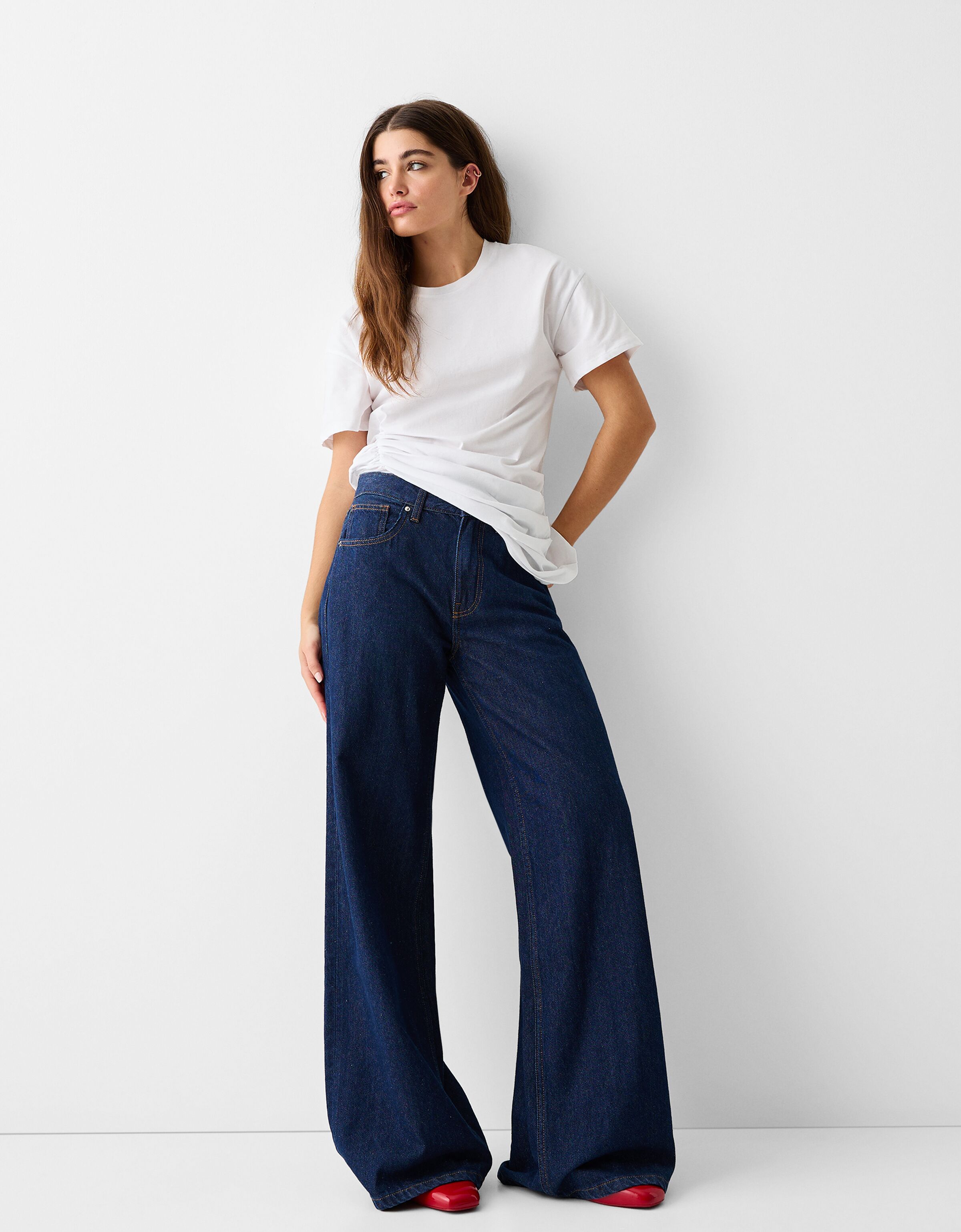 Buy Blue Denim Tencel Palazzo Pant For Women by Betrue Online at Aza  Fashions.