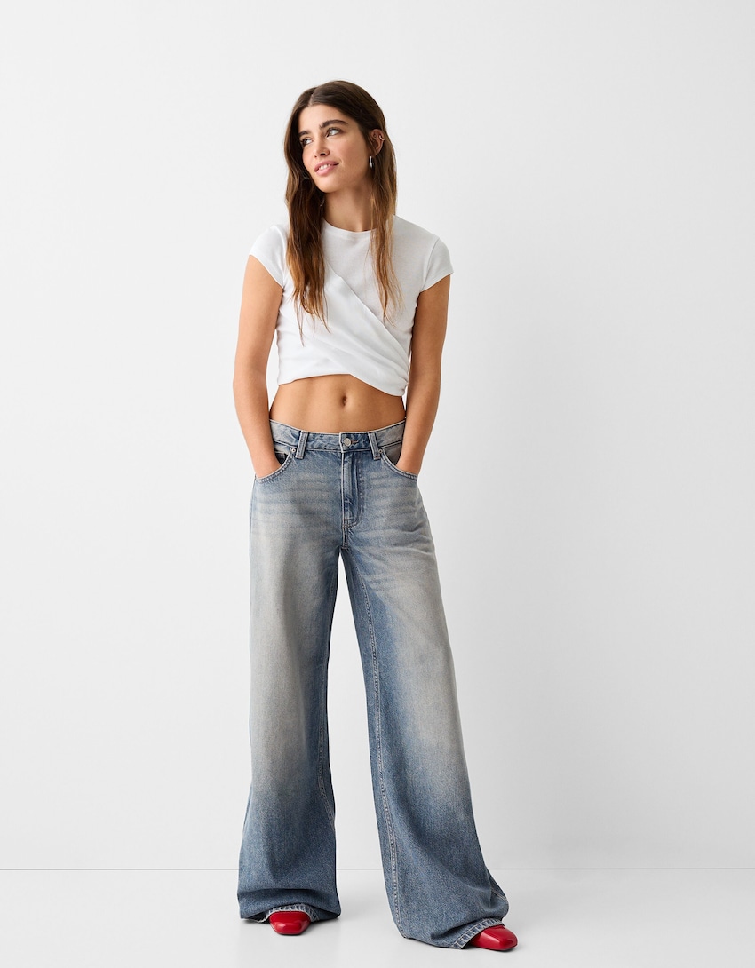Wide-leg jeans - BSK Teen | Bershka