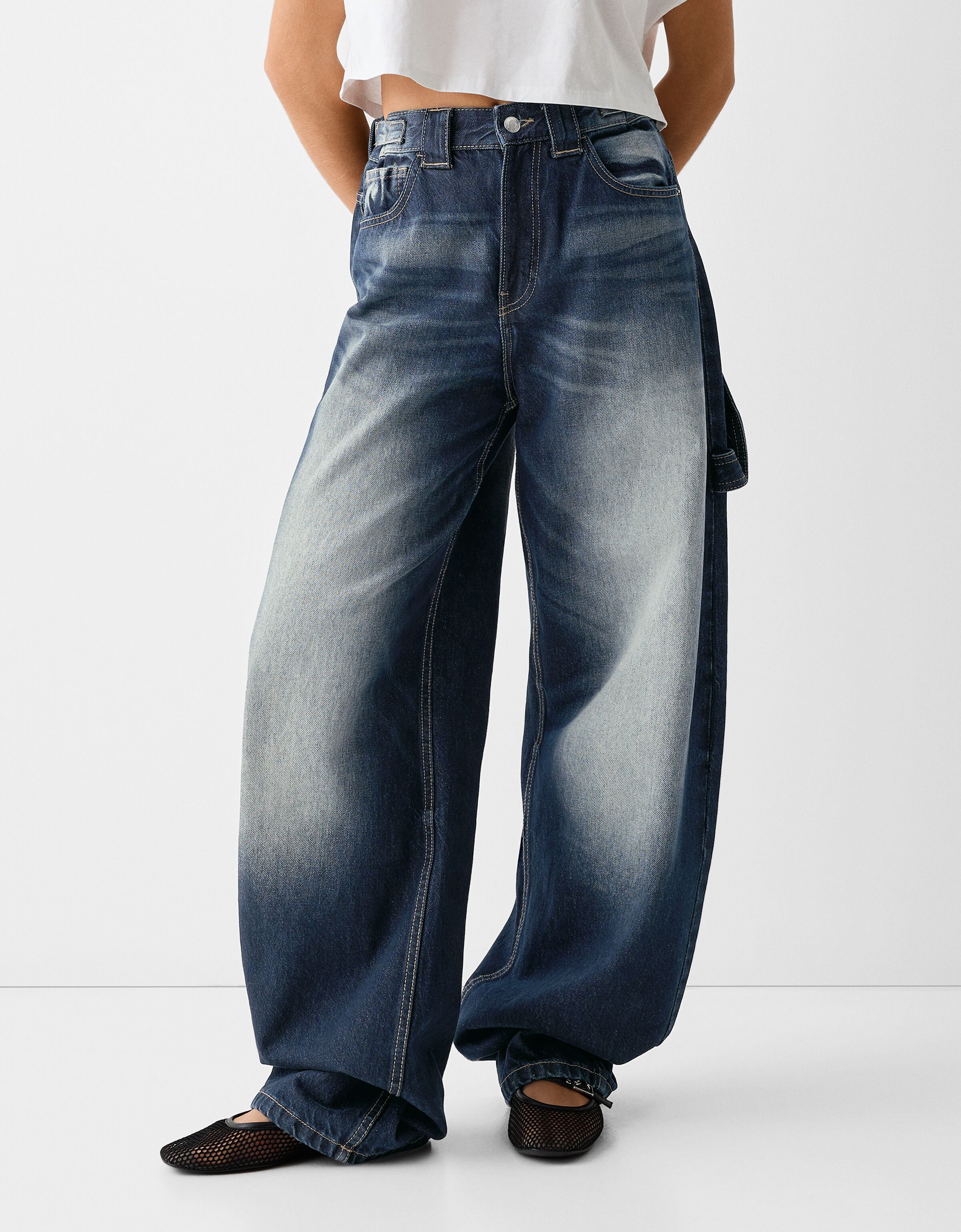 Baggy carpenter jeans Denim Women Bershka