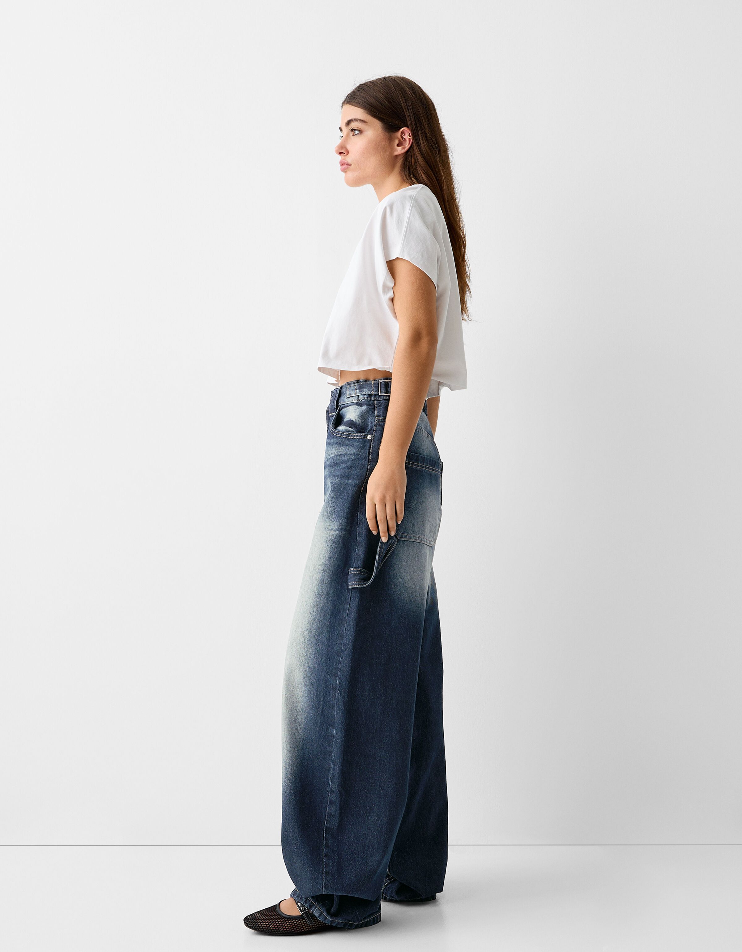 Bershka jeans wide leg best sale