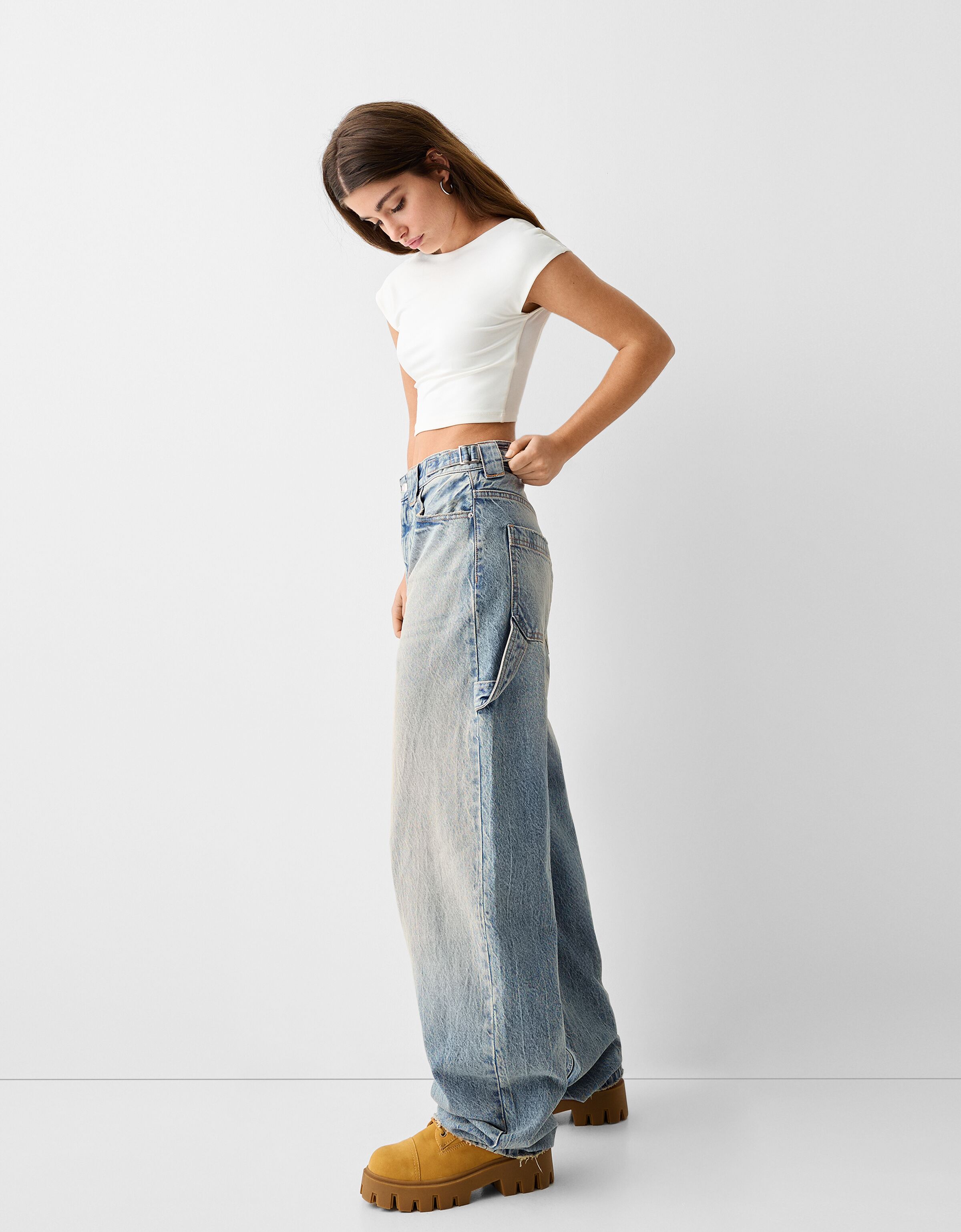 Jeans strappati sale ragazza bershka