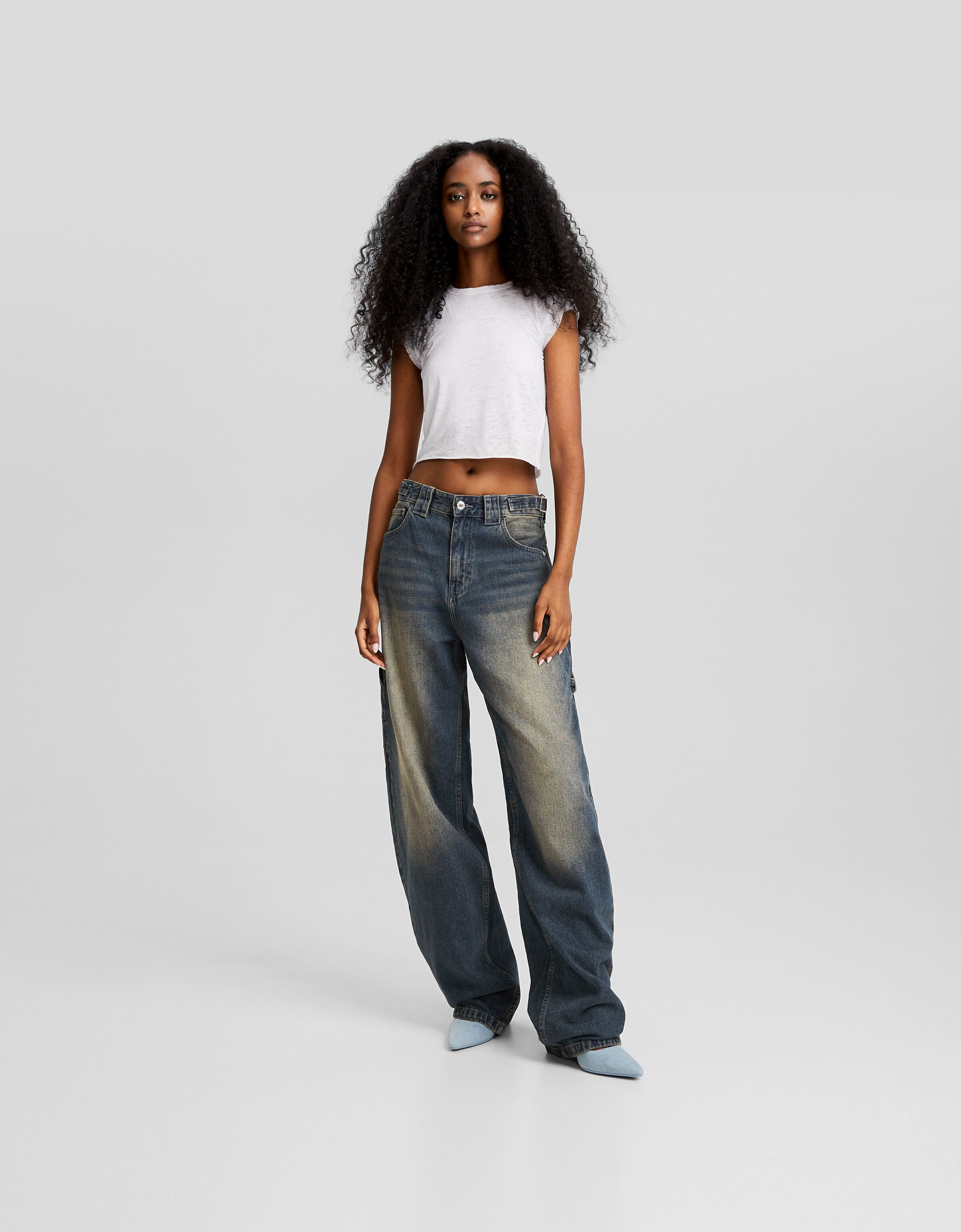 Baggy carpenter jeans - Pants - Women | Bershka