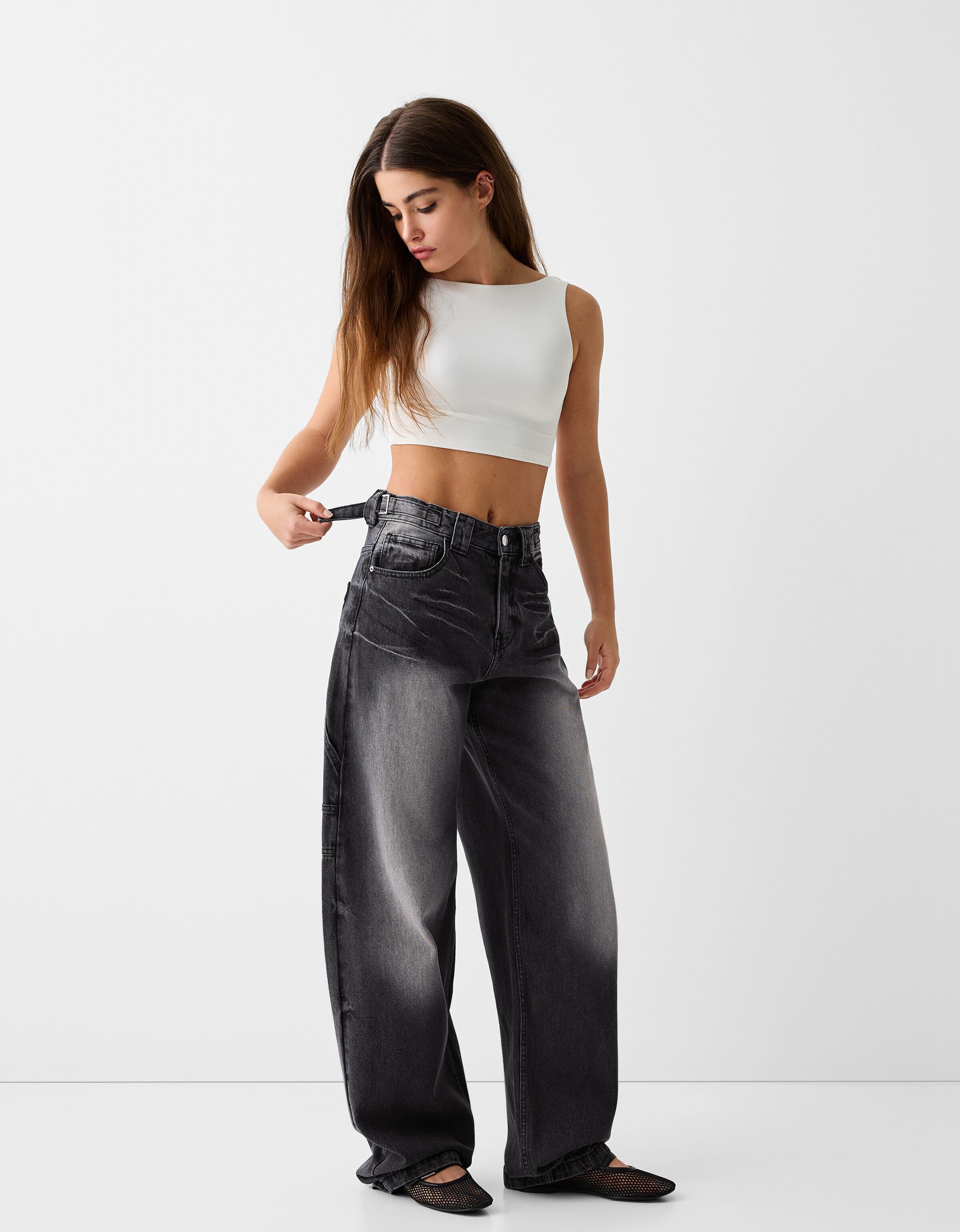 Bershka jean large sale