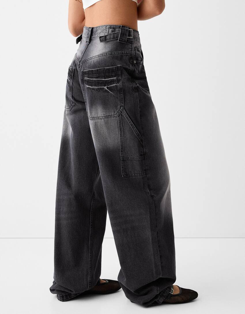 Baggy carpenter jeans-Black-6