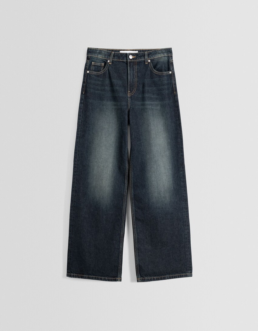 Baggy jeans-Gewassen blauw-5