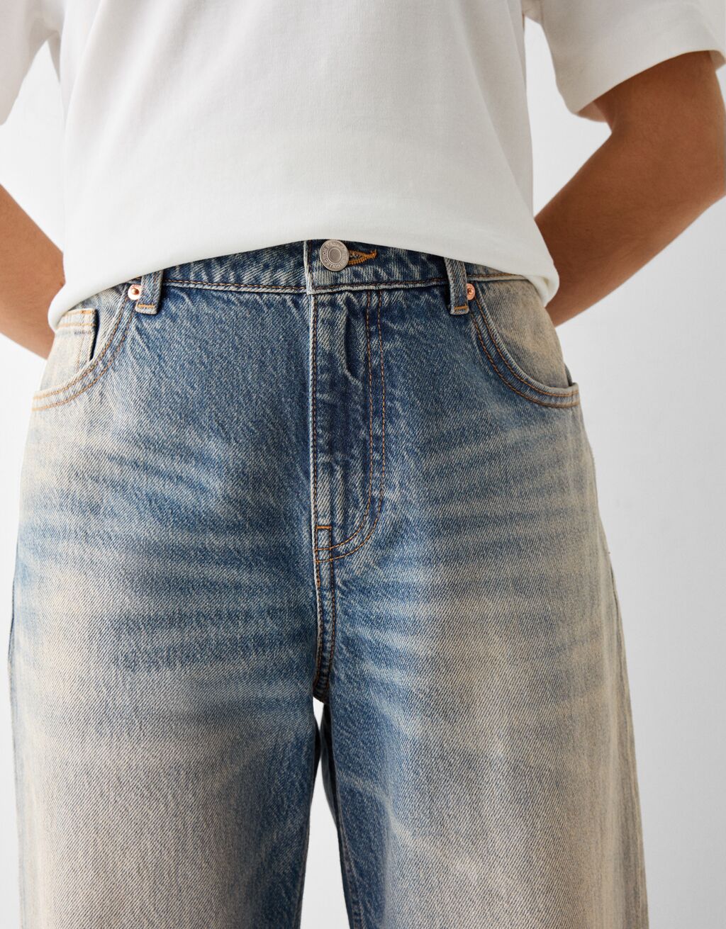 Jean baggy-Bleu lavé-3