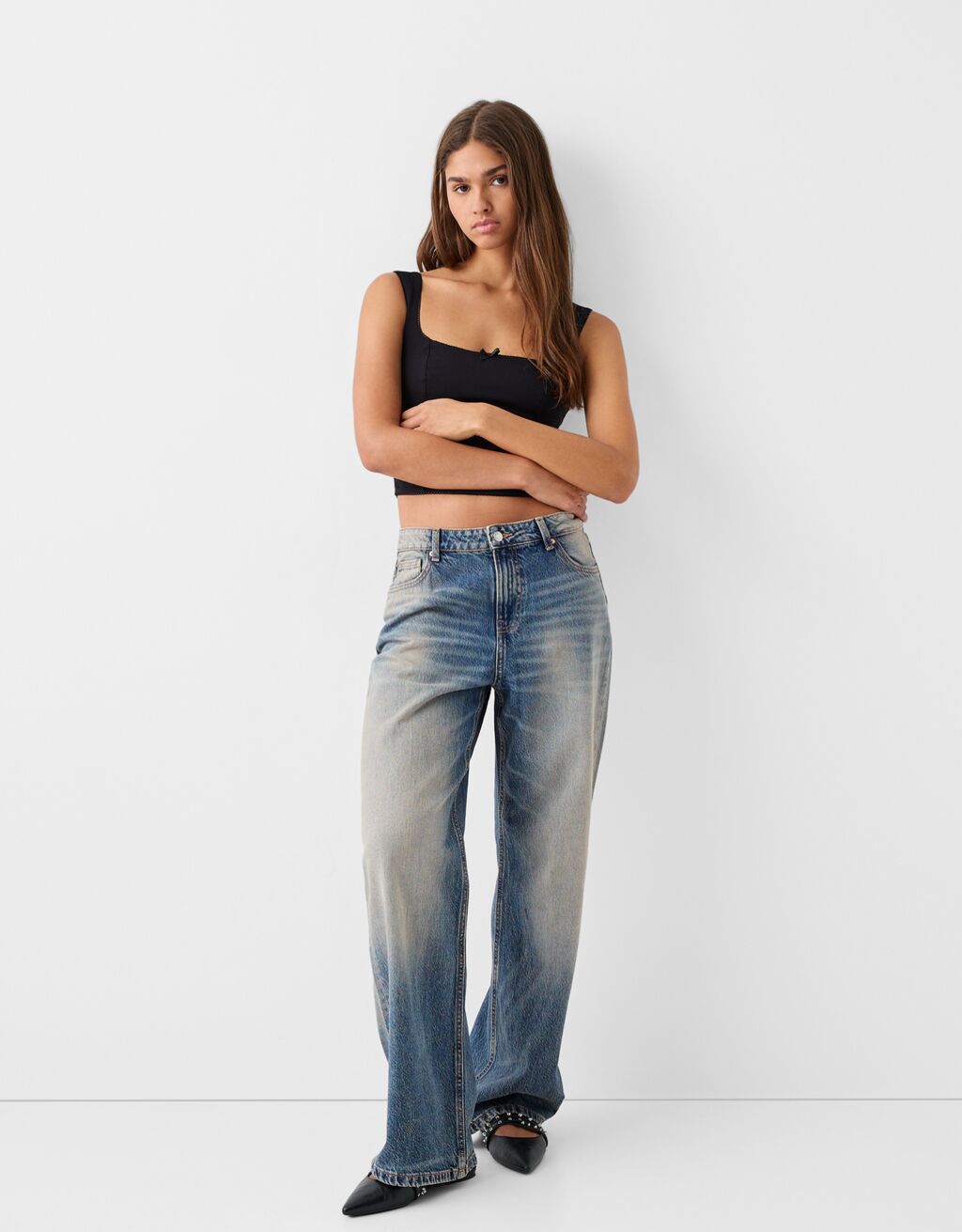 Baggy jeans bershka clearance