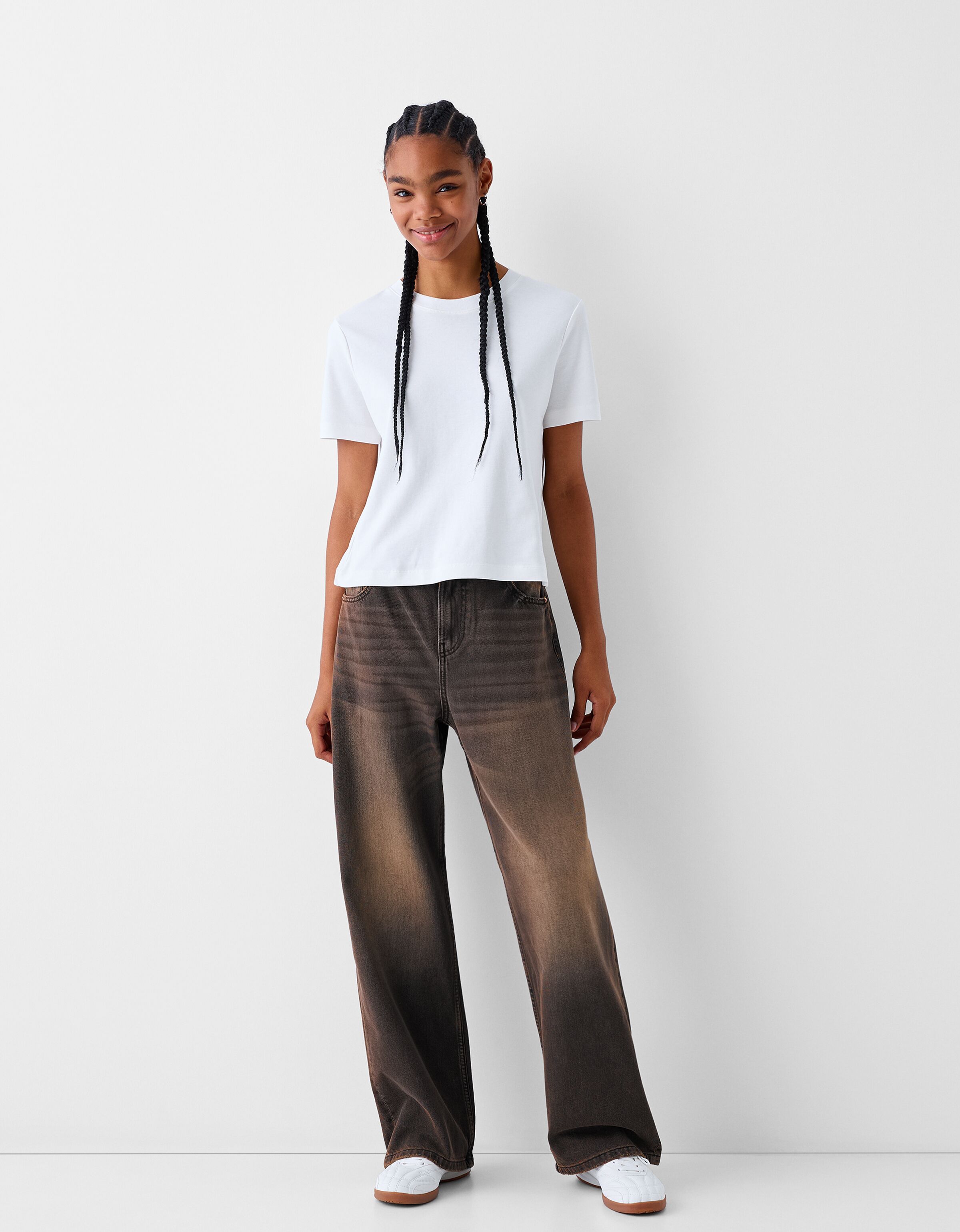 Cigarette jeans cheap bershka