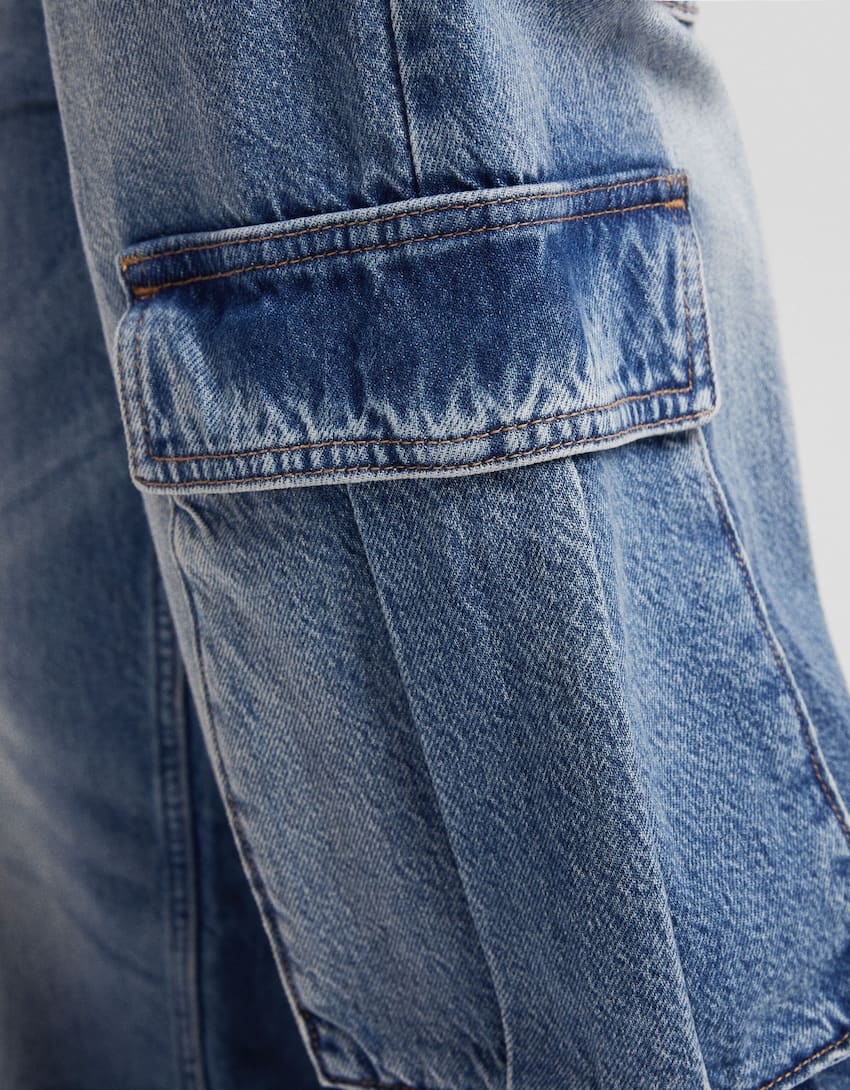 بنطال جينز تزلج كارغو-أزرق فاتح-6