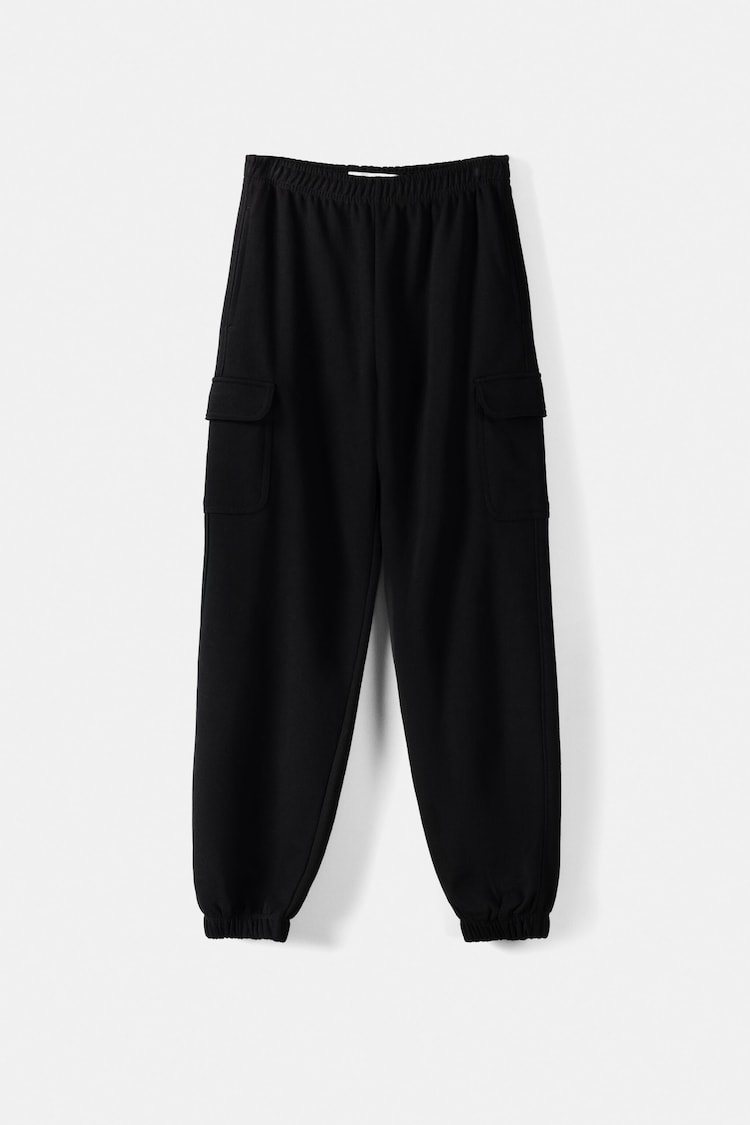 Cotton sweatpants with drawstring - Pants and cargo pants - BSK