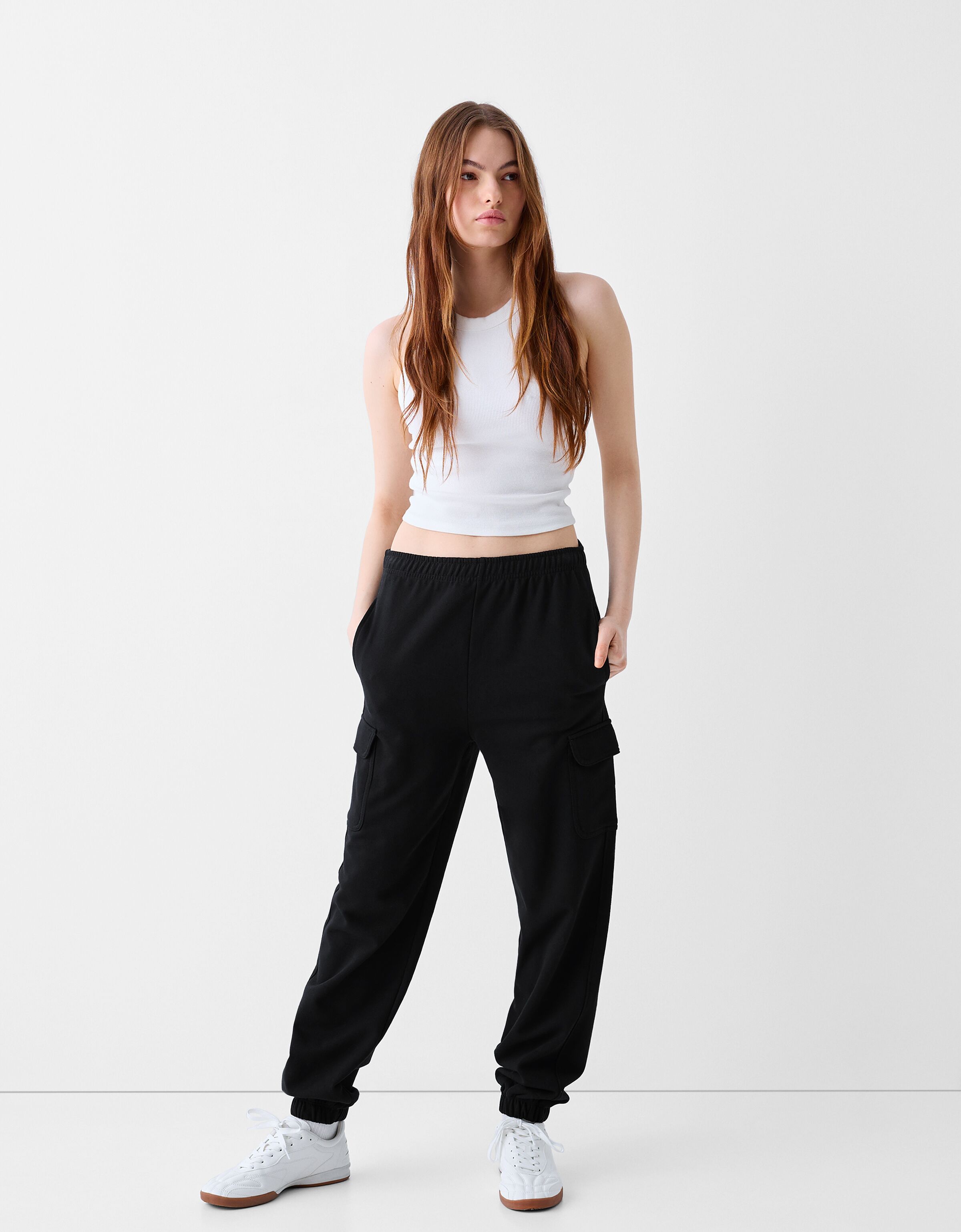 Plush cargo joggers