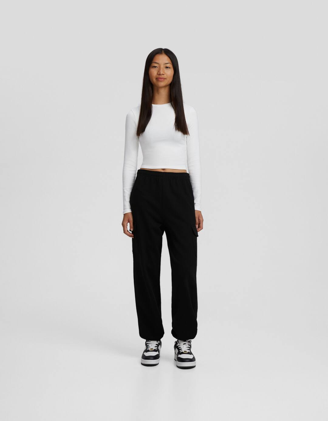 Plush cargo joggers