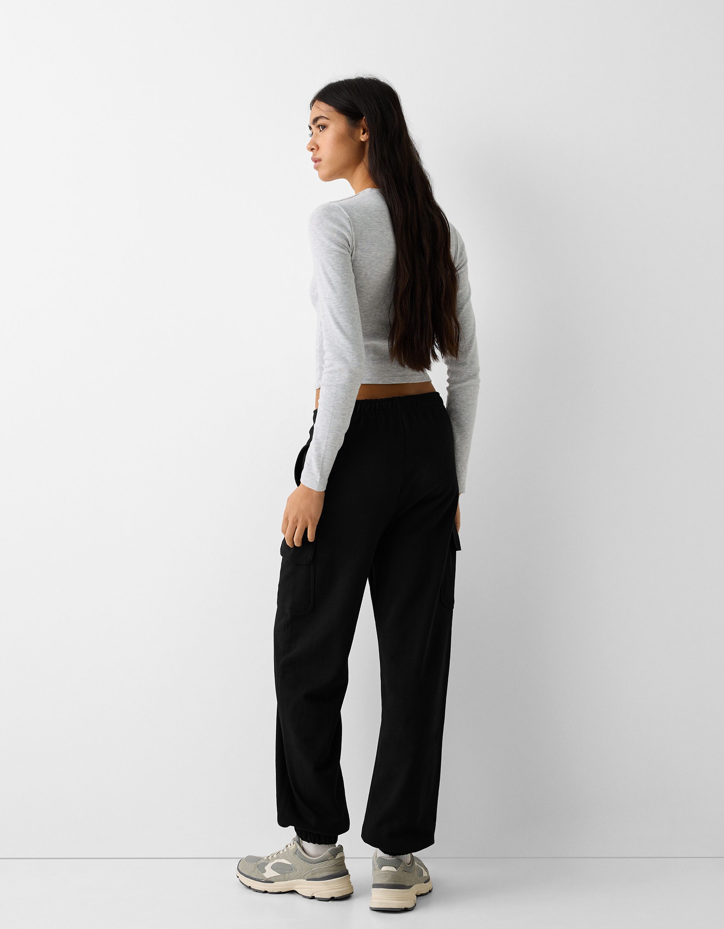 Pantalon discount bershka noir