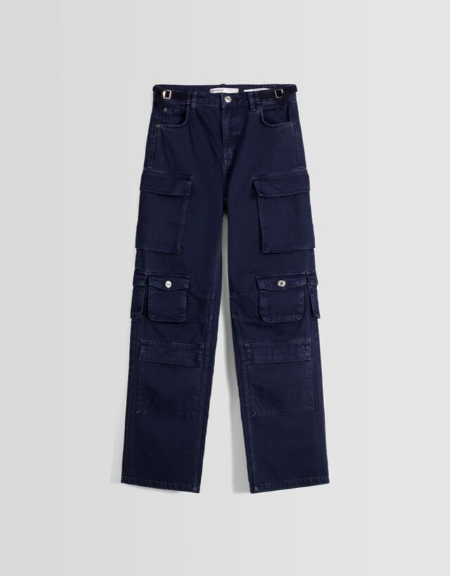 Multi-pocket twill cargo trousers - Trousers - BSK Teen