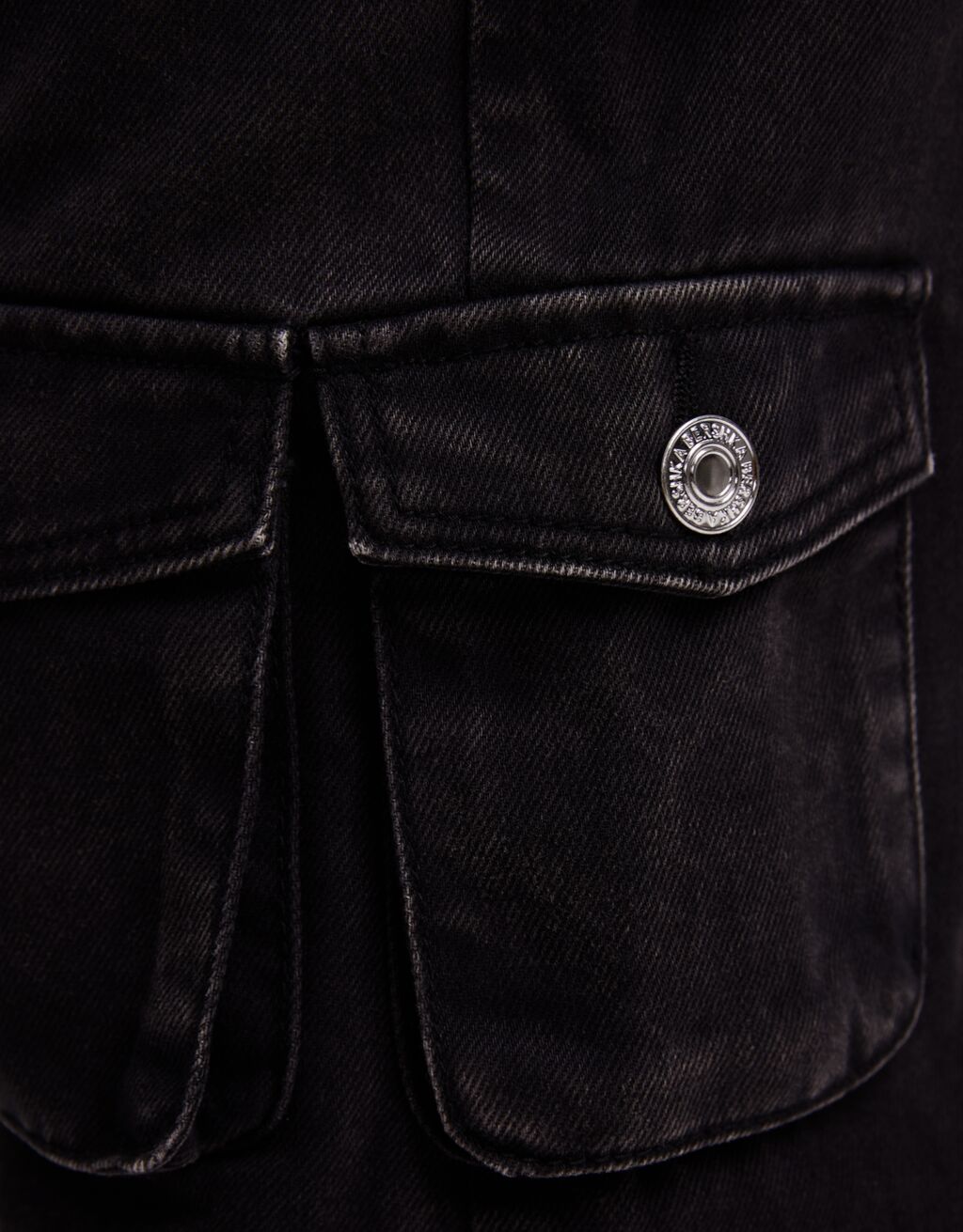 Multi-pocket twill cargo trousers-Grey-5