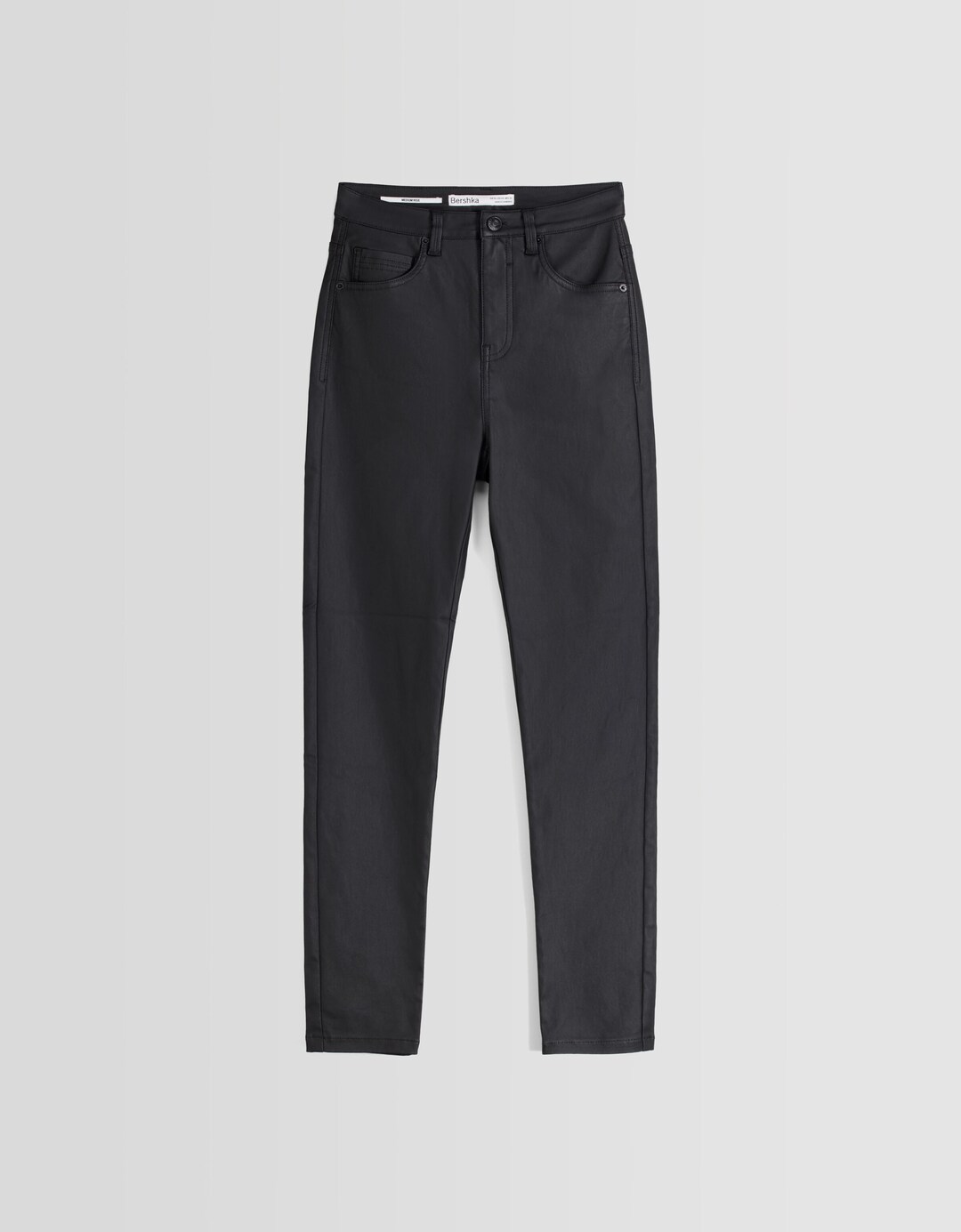 Woskowane spodnie skinny fit