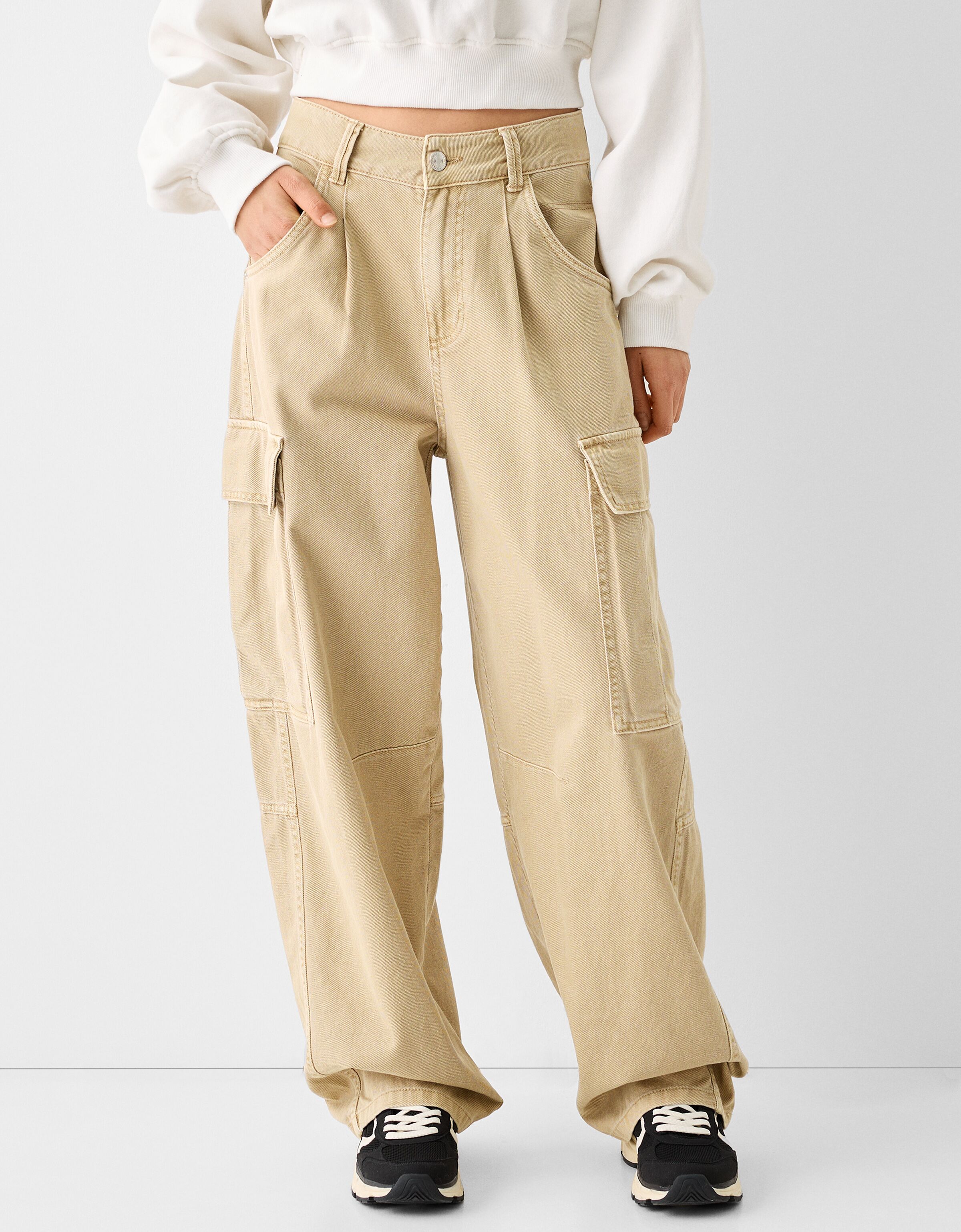 Pantalon avec ceinture bershka shop