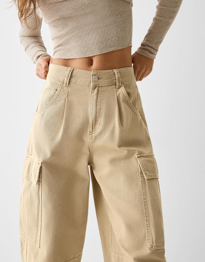 بنطال تزلج كارغو تويل-بيج-5