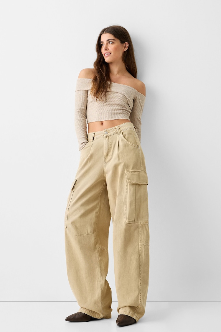 Twill cargo skater trousers