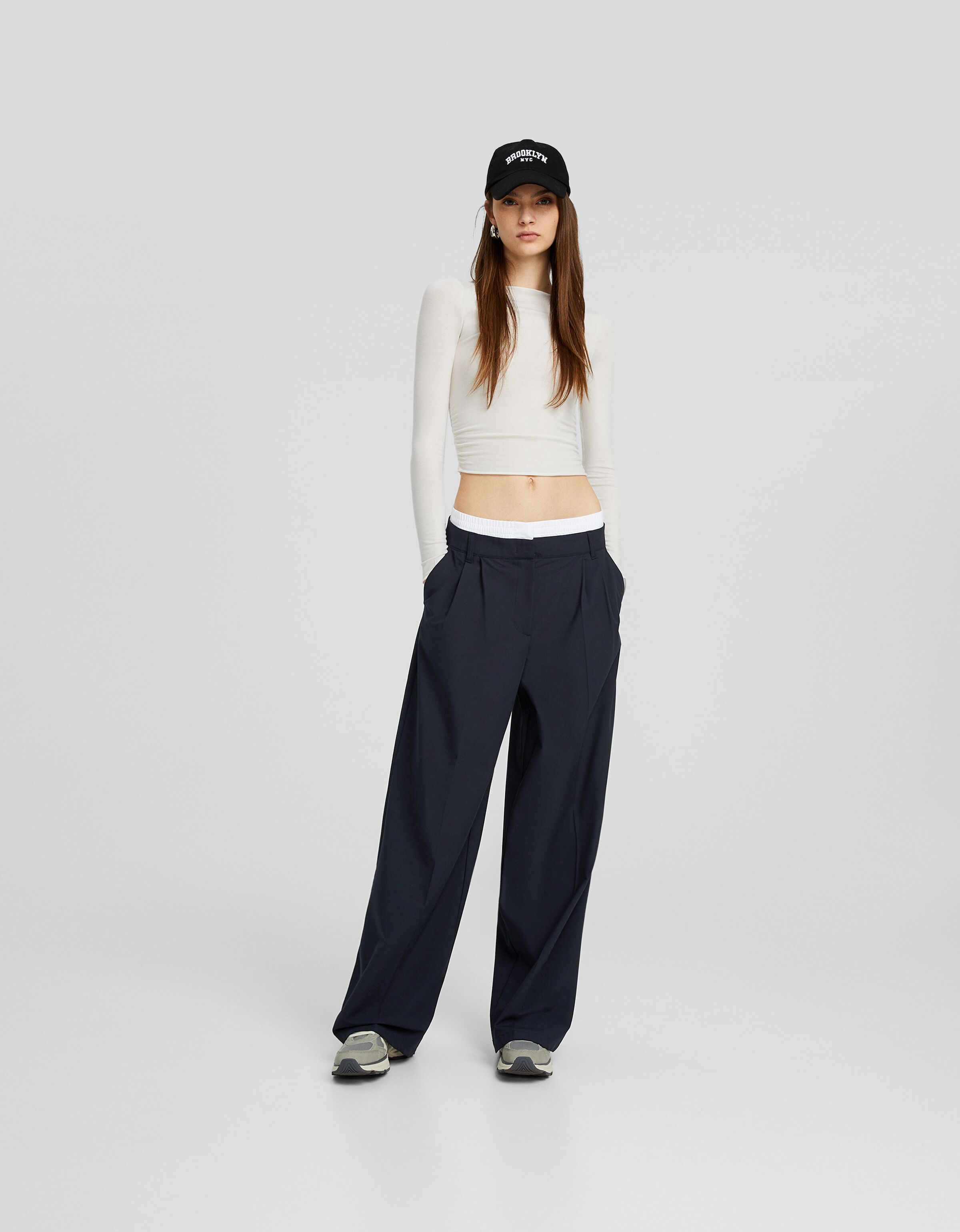 Tailored underwear trousers Women Bershka